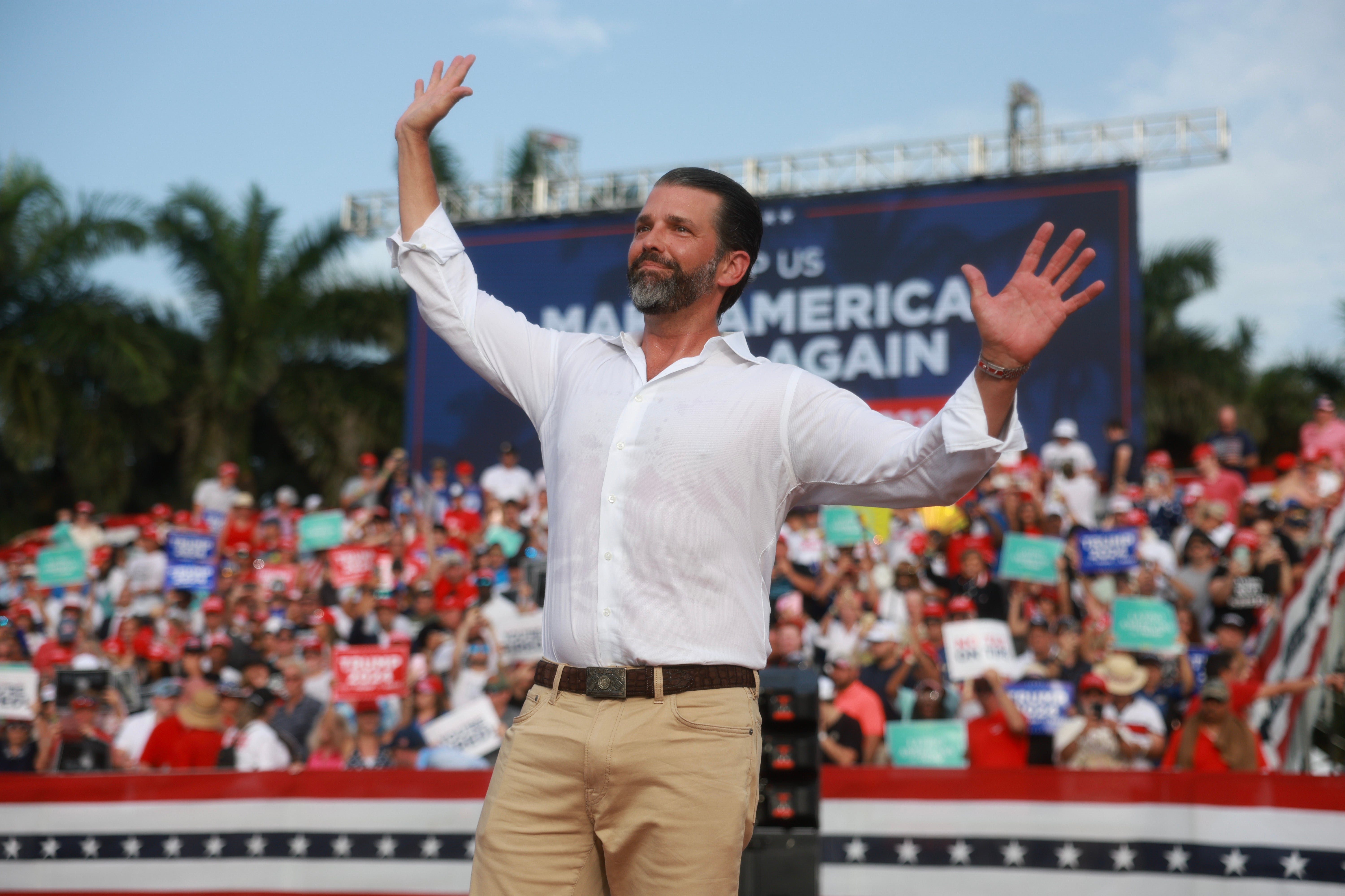 ProPublica reported that direct intervention from the White House preceded the Pentagon agreeing to loan $620 million to Vulcan Elements, a North Carolina startup linked to Donald Trump Jr (Getty)