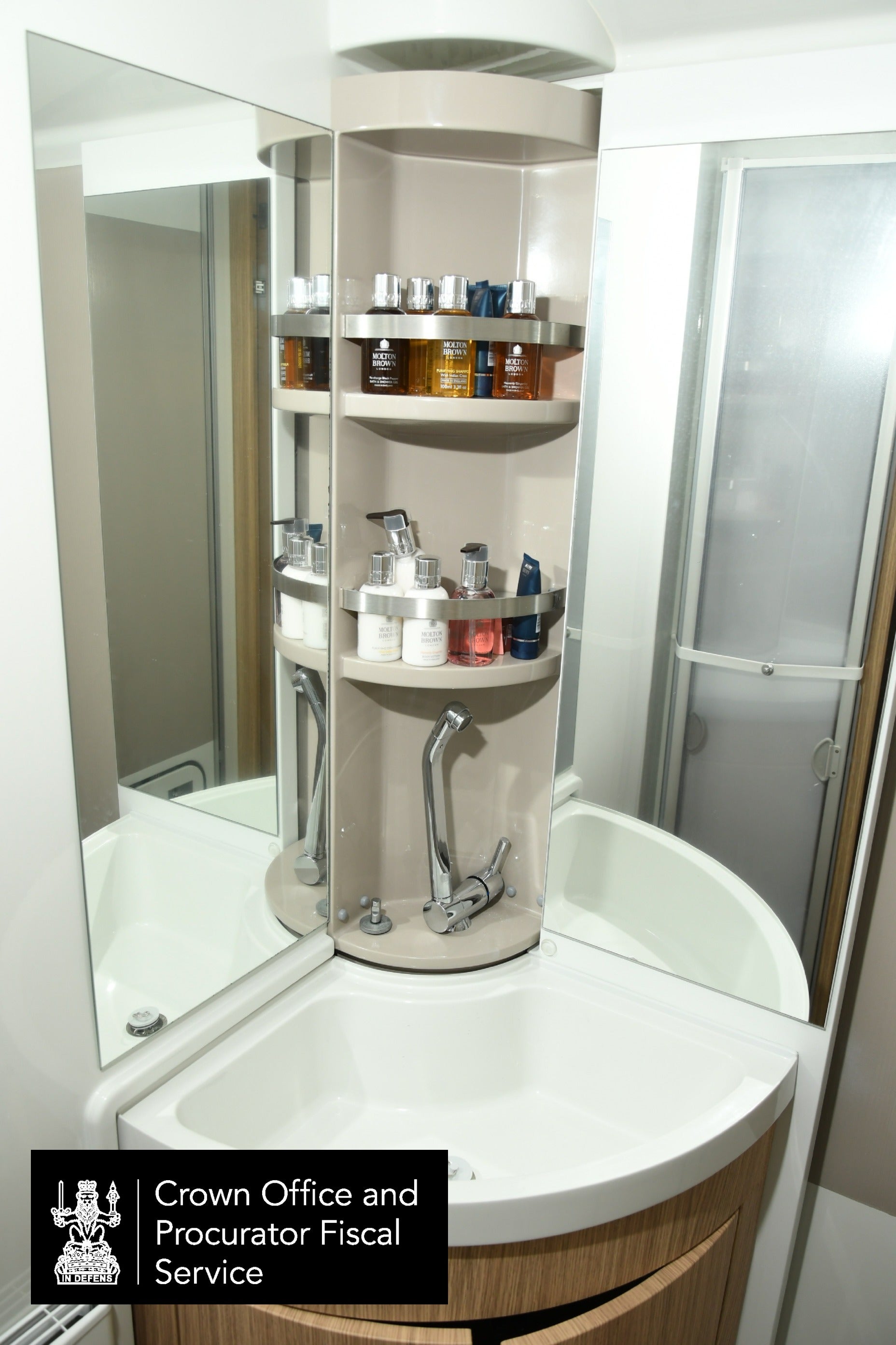Inside the motorhome were Le Creuset kitchen implements and various Molton Brown toiletries. (PA)