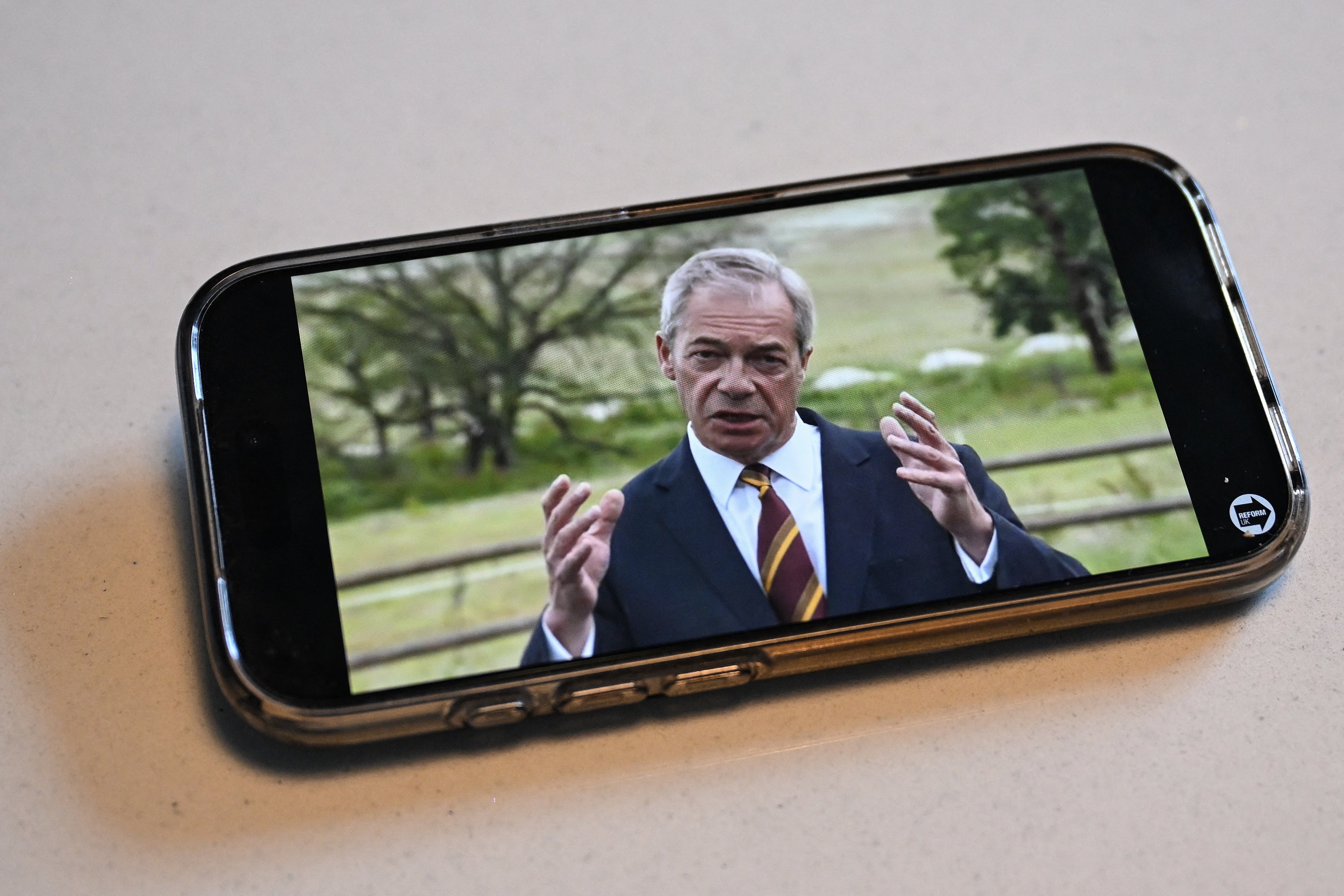 Nigel Farage issued a video statement on Tuesday