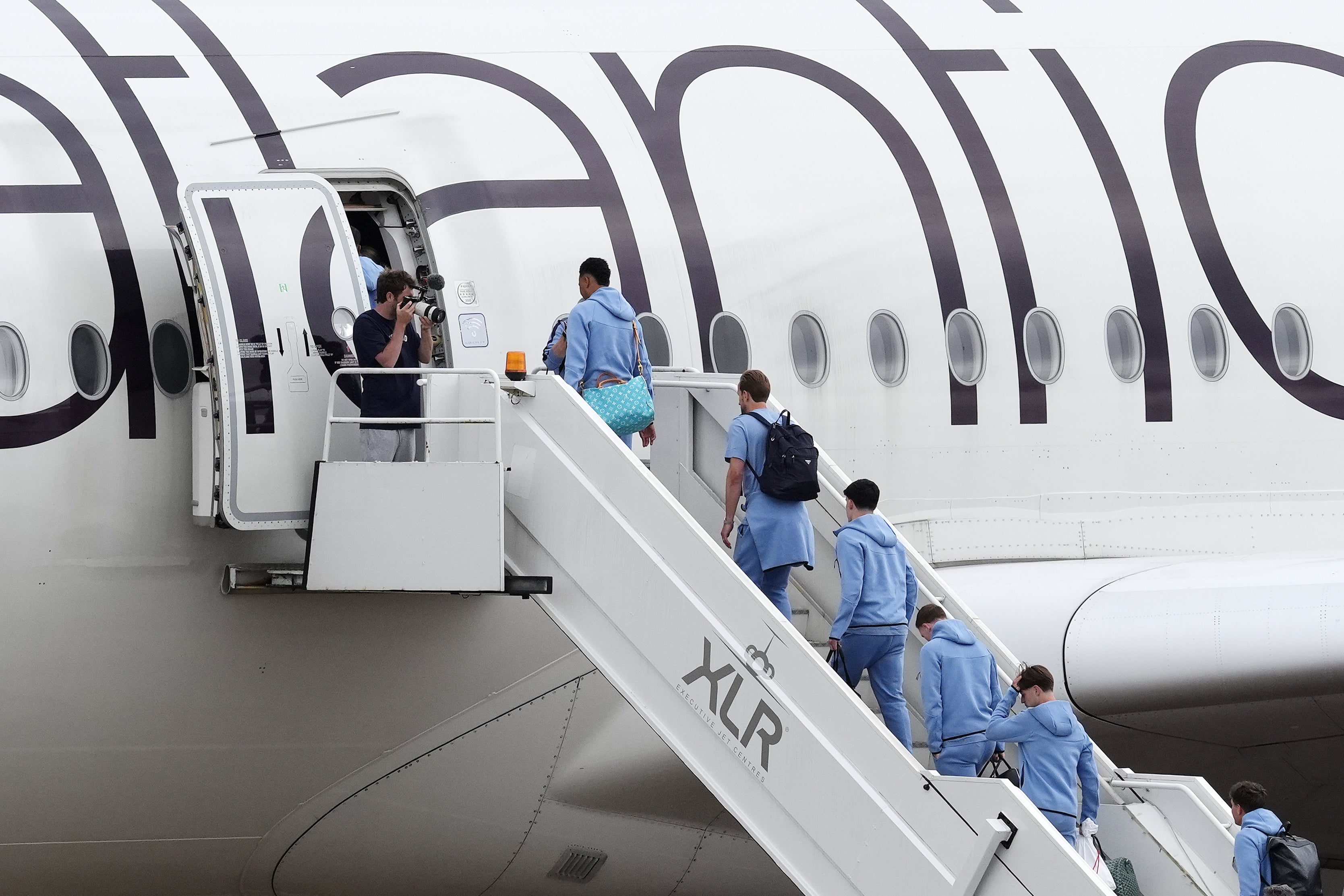 The majority of England’s World Cup squad headed to Florida on Monday