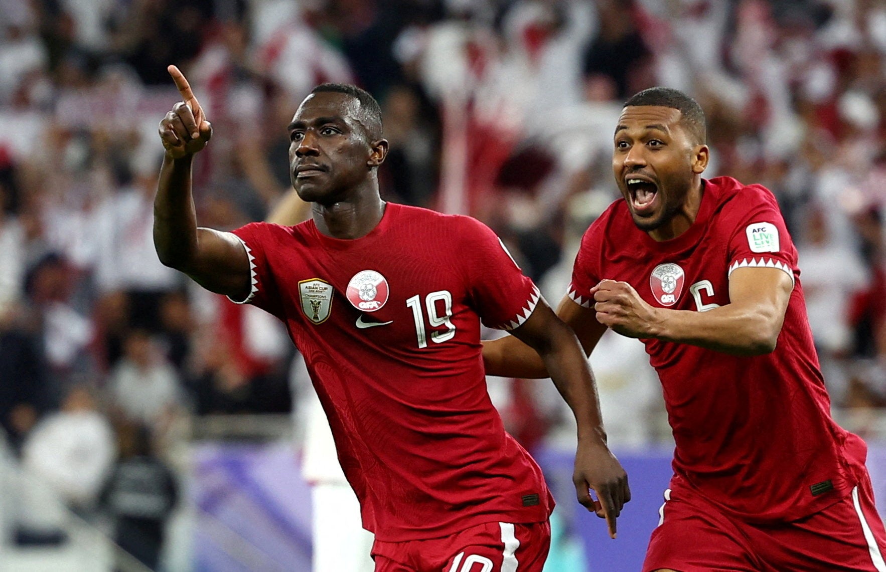 Record goalscorer Almoez Ali will lead the line