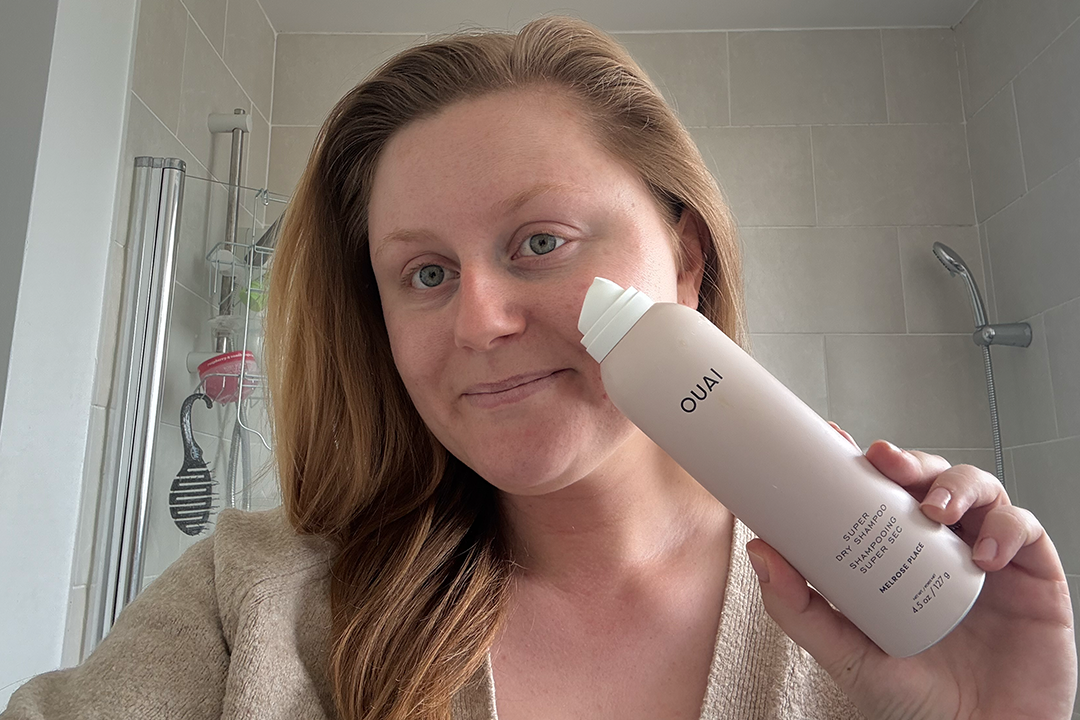 I frequently flatten my front strands by playing with them, but the Ouai spray was able to rescue them (Lucy Smith/The Independent)
