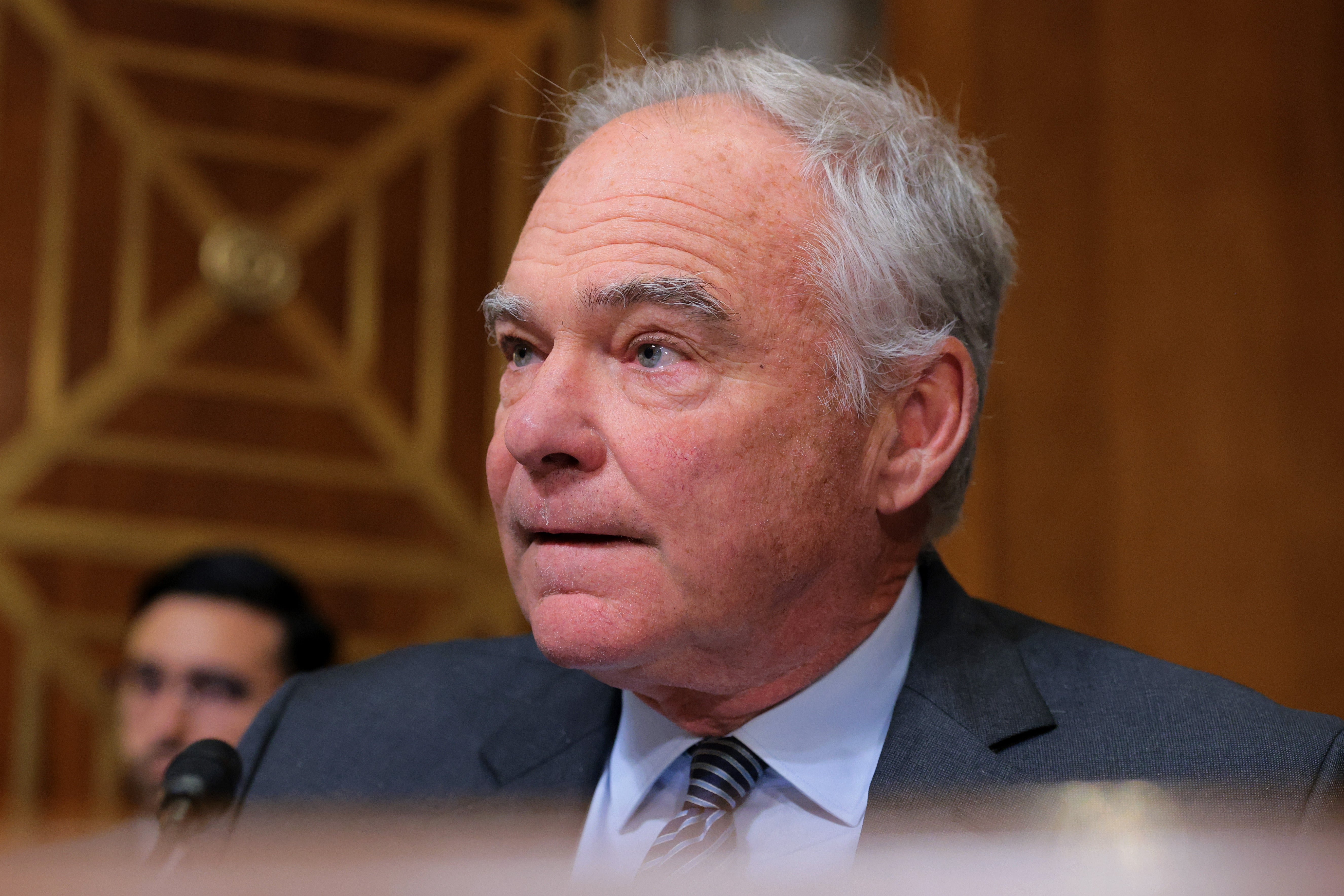 Sen. Tim Kaine questioned Secretary of State Marco Rubio over the strikes against alleged drug-carrying boats (Getty Images)