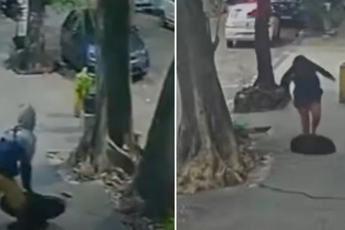 Woman falls down sidewalk manhole after ‘cable thieves’ tamper with cover