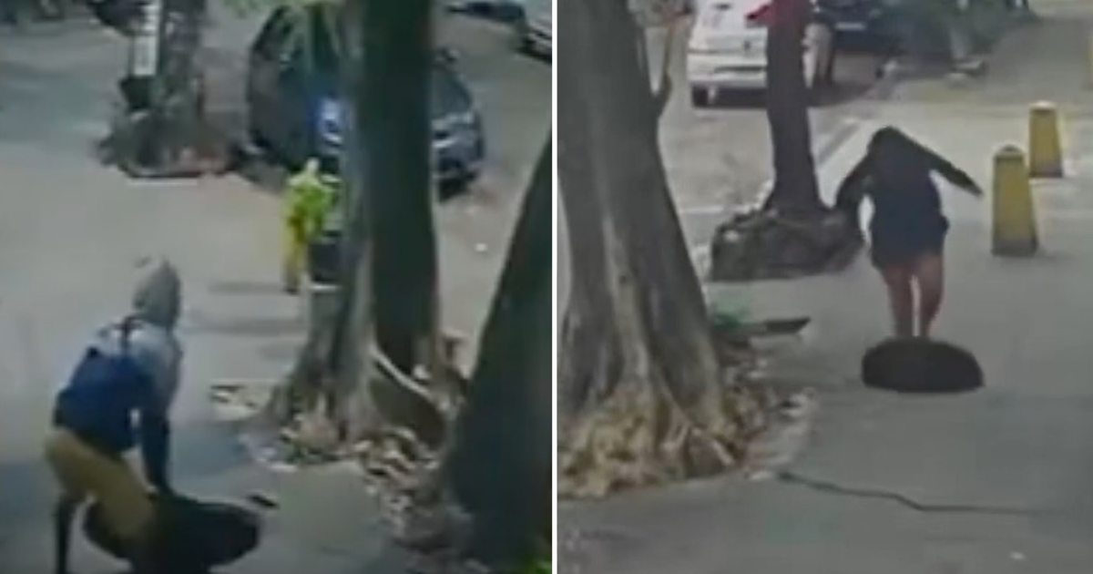 Woman falls down manhole after 'cable thieves' tamper with cover | News | Independent TV