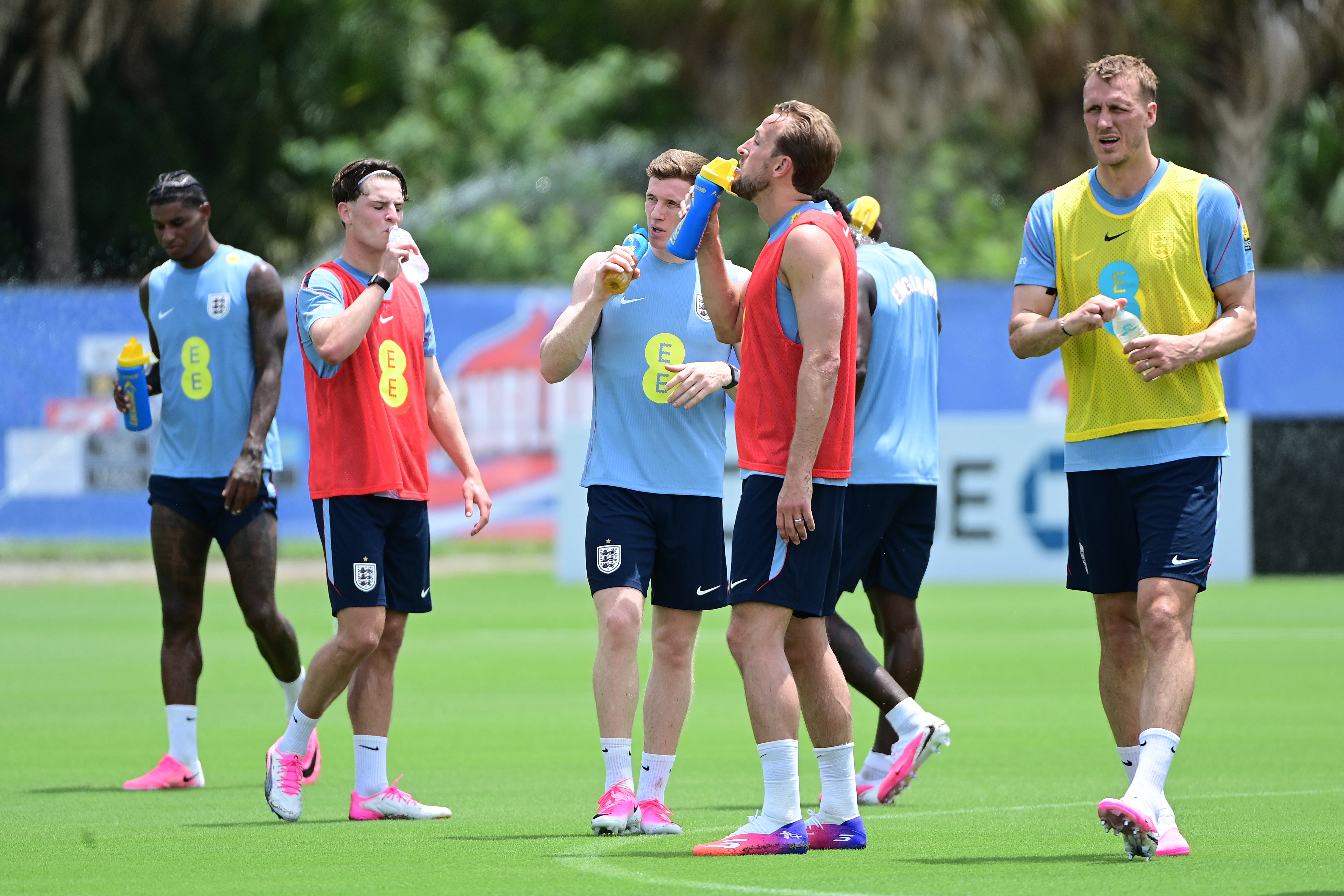 England trained for the first time on US soil on Tuesday