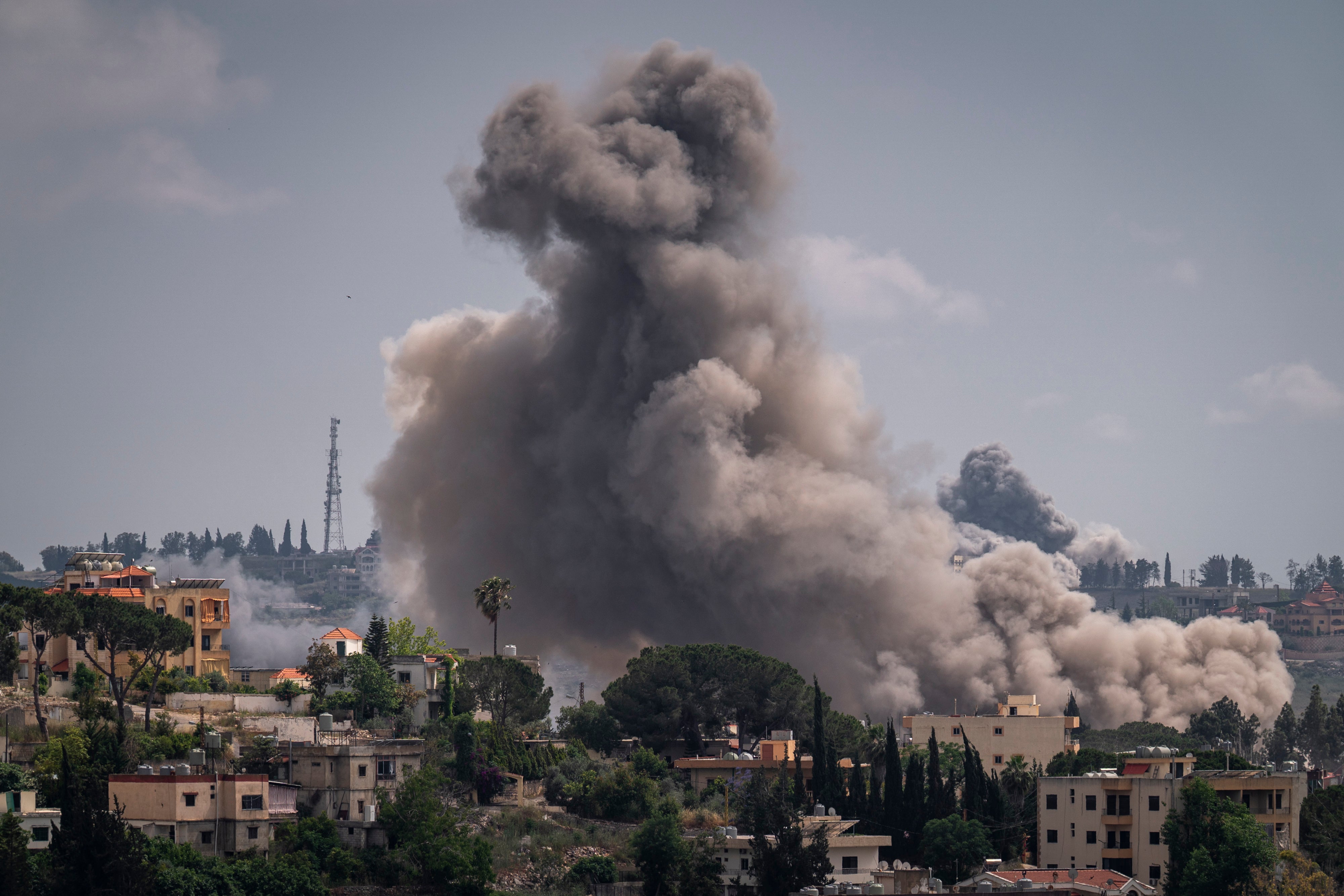 Smoke rises after an Israeli airstrike on June 2, 2026 in Nabatieh, Lebanon (Getty)