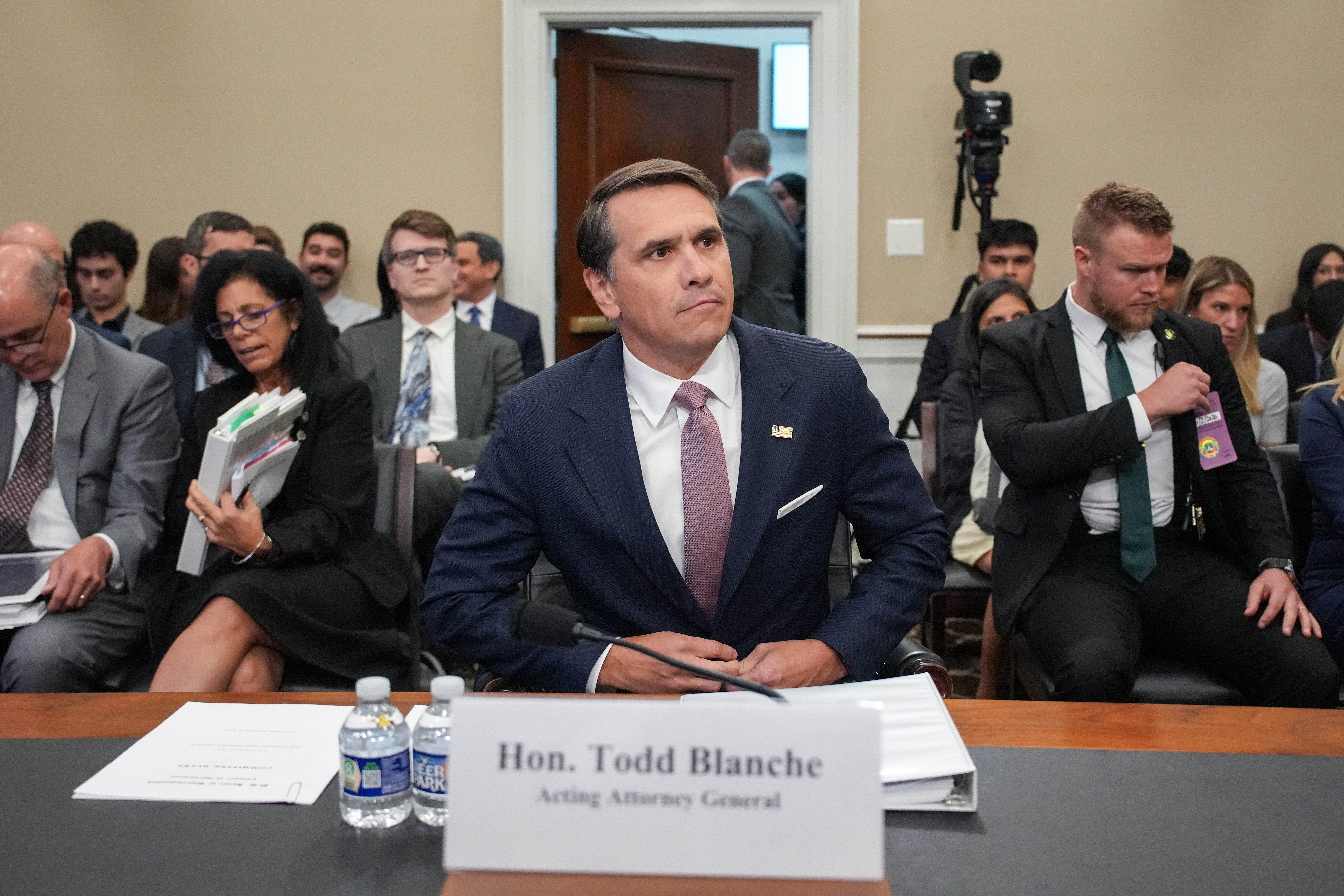 Acting Attorney General Todd Blanche is testifying at a House Appropriations subcommittee hearing (Getty Images)