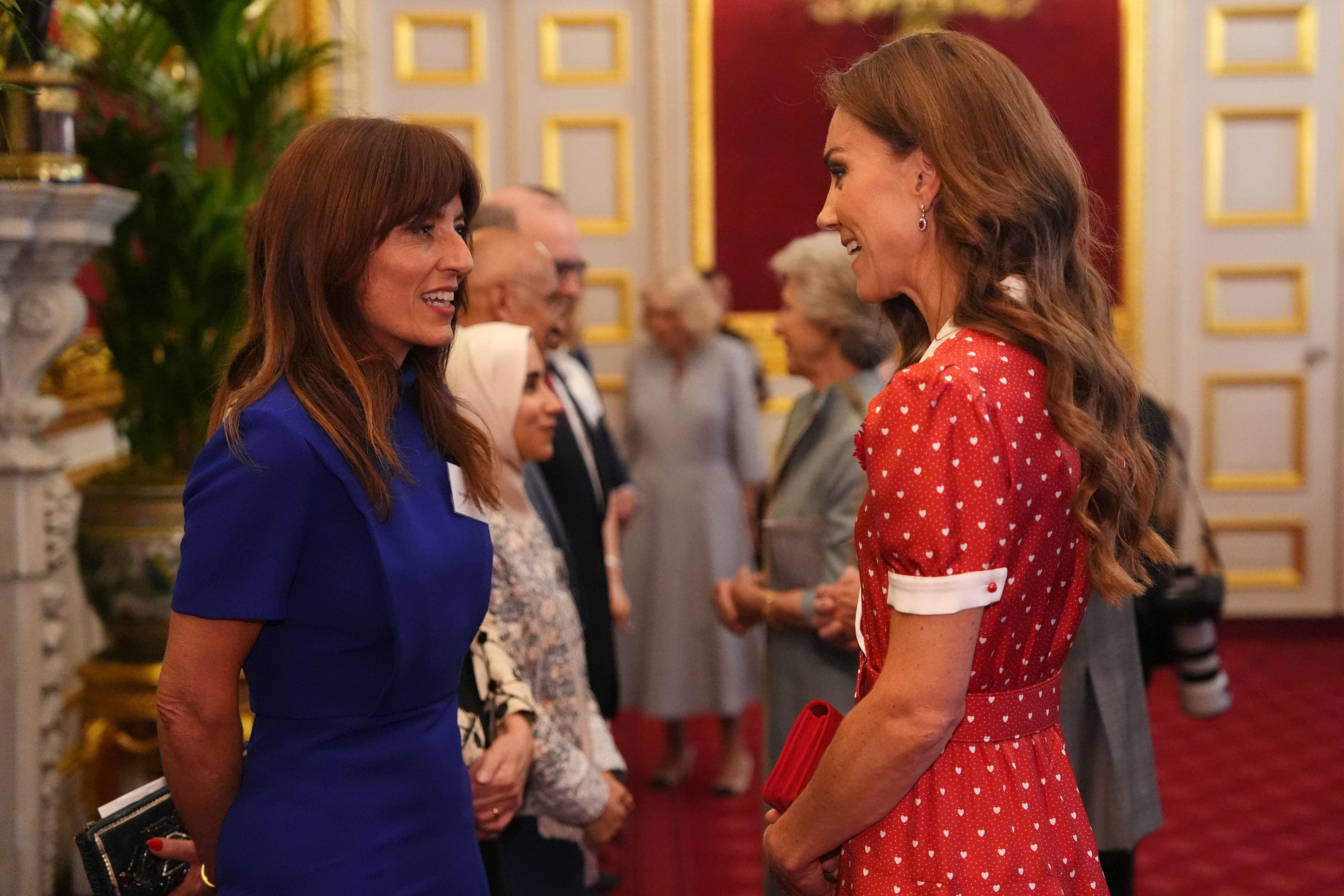 The two discussed McCall’s cancer experience, as the TV presenter told the princess it had been “liberating” to talk about it publicly
