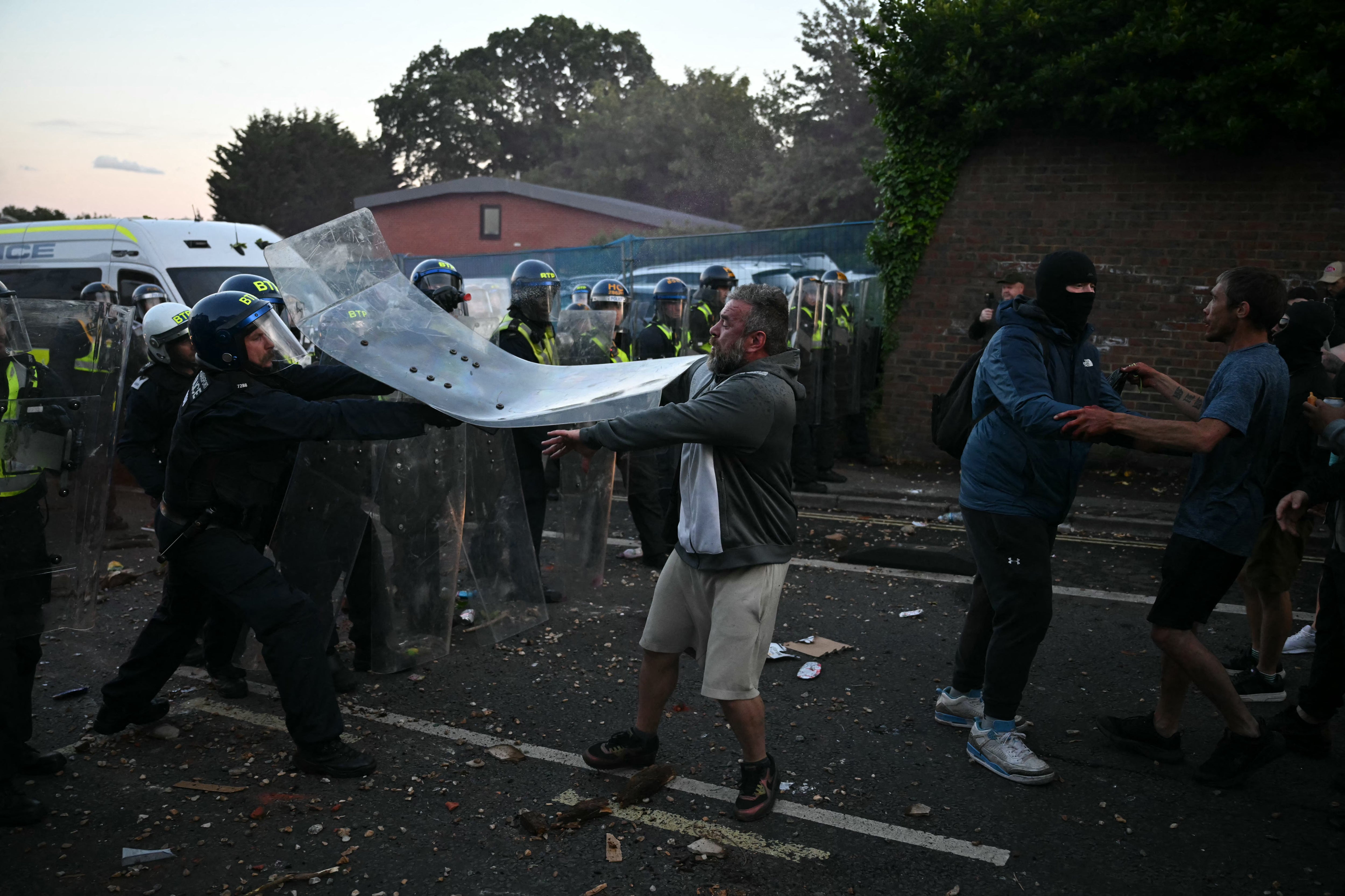 Police push back against demonstrators near Portswood