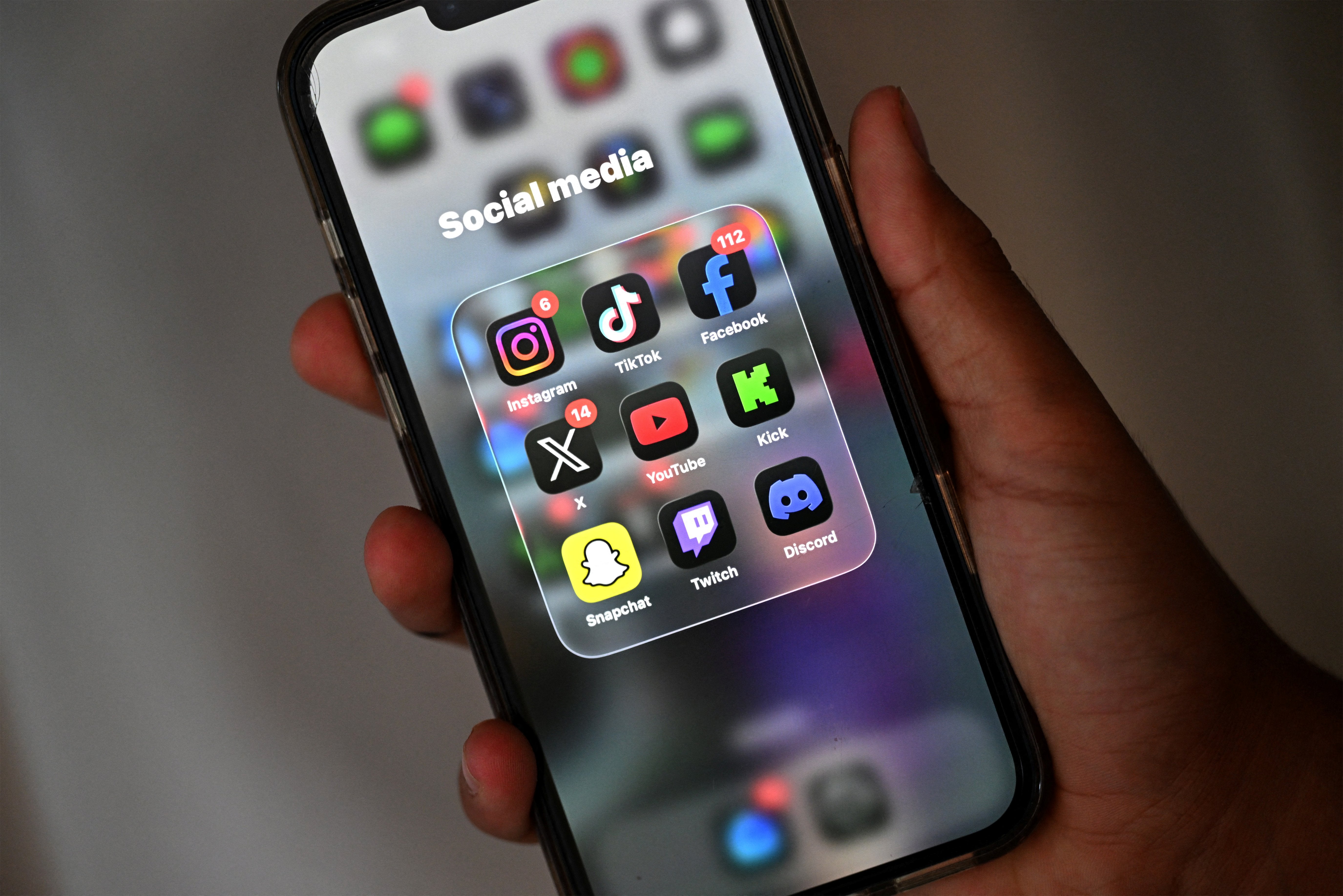 The year-long study of more than 6,000 participants by Virgin Media O2 found that more than a third of phone use (36%) takes place without a clear purpose – equivalent to around one hour and 26 minutes each day (AFP/Getty)