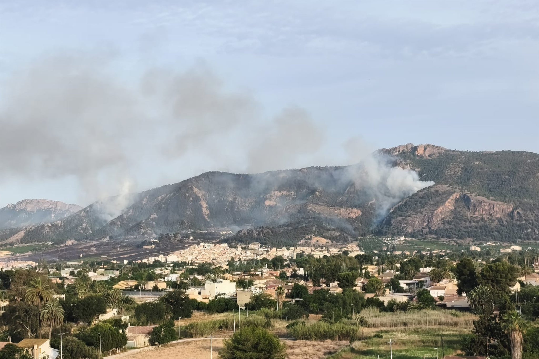 The blaze has been contained as of Thursday