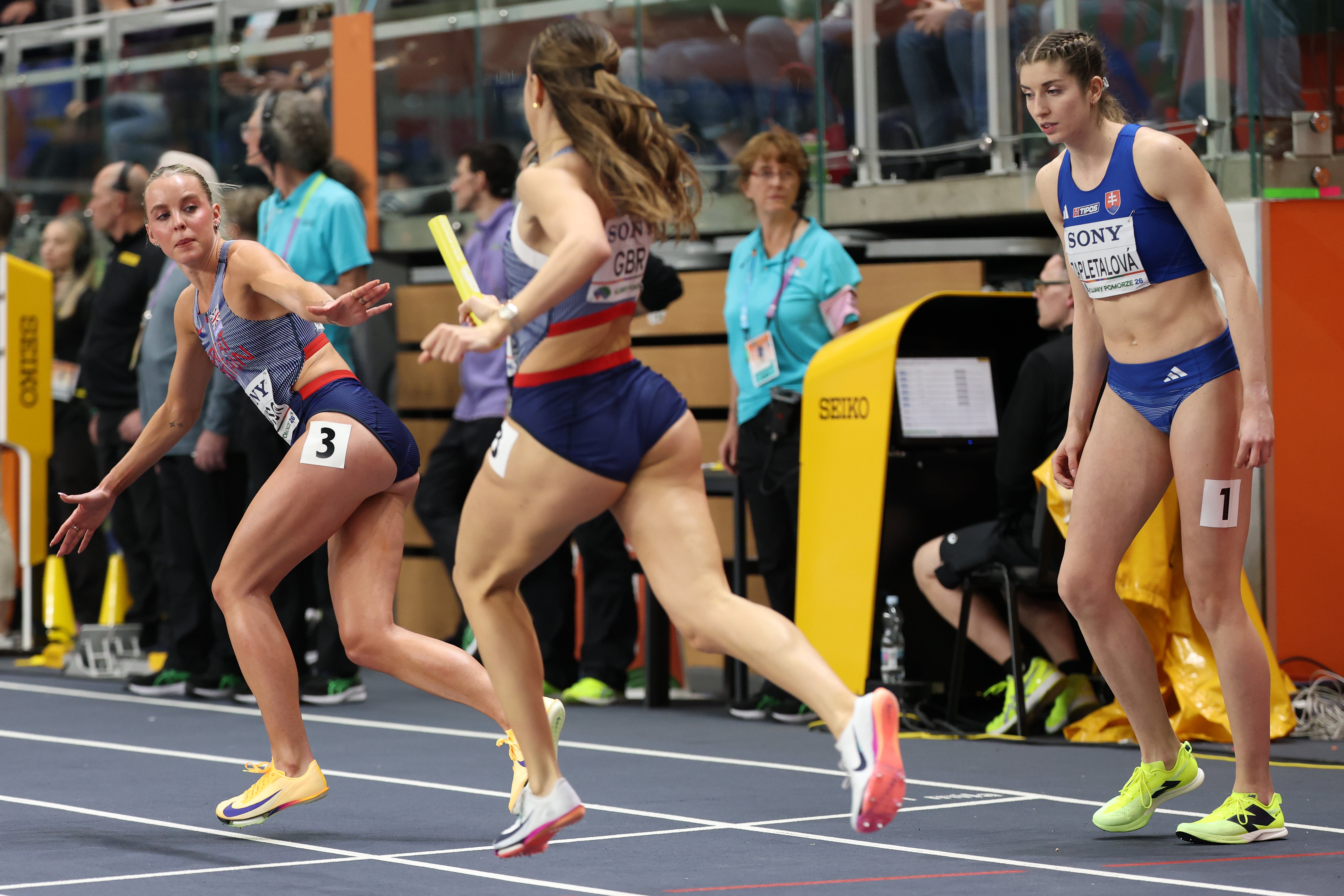 Hodgkinson ran the fastest split of Team GB's 4x400m relay at the World Indoor Championships