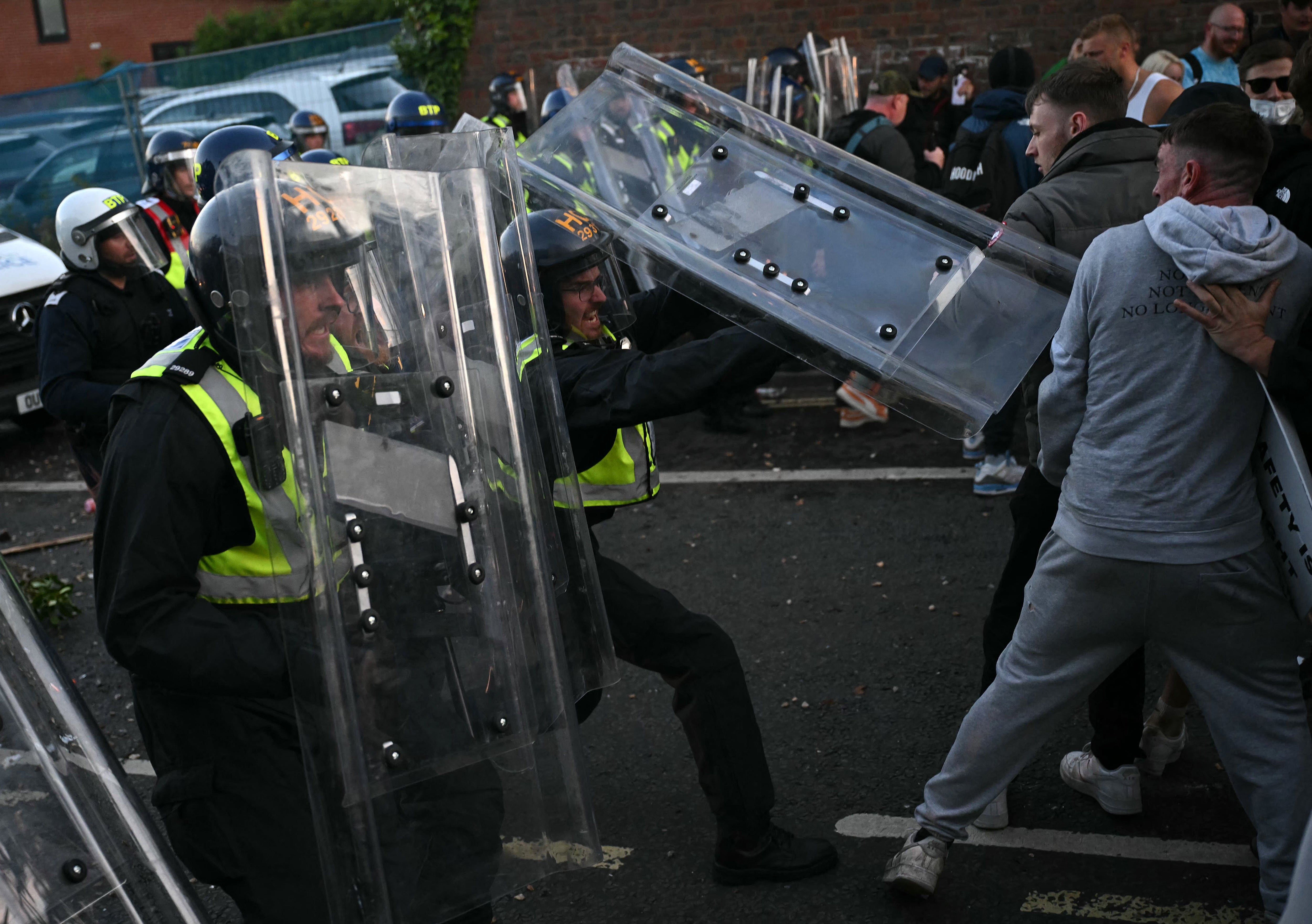Protests in Southampton turned ugly