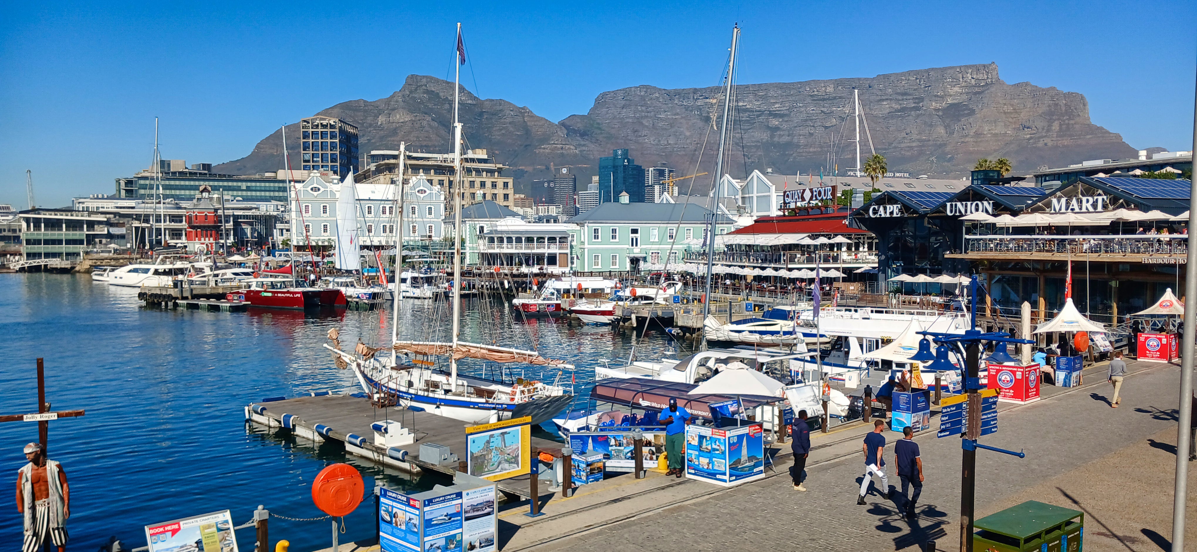 The V&A Waterfront is popular with tourists
