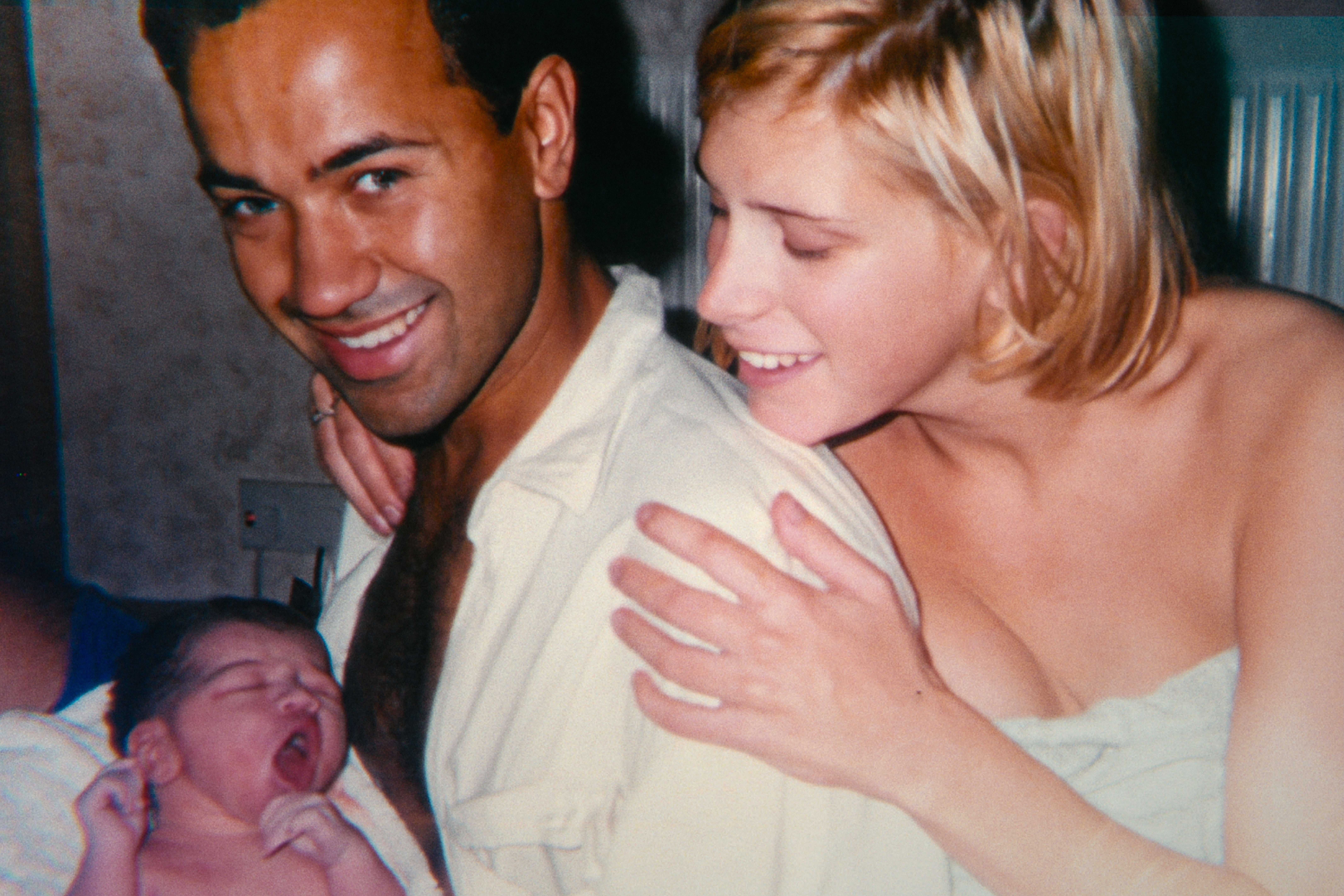 André Hanscombe and Rachel Nickell pictured with their baby boy Alex