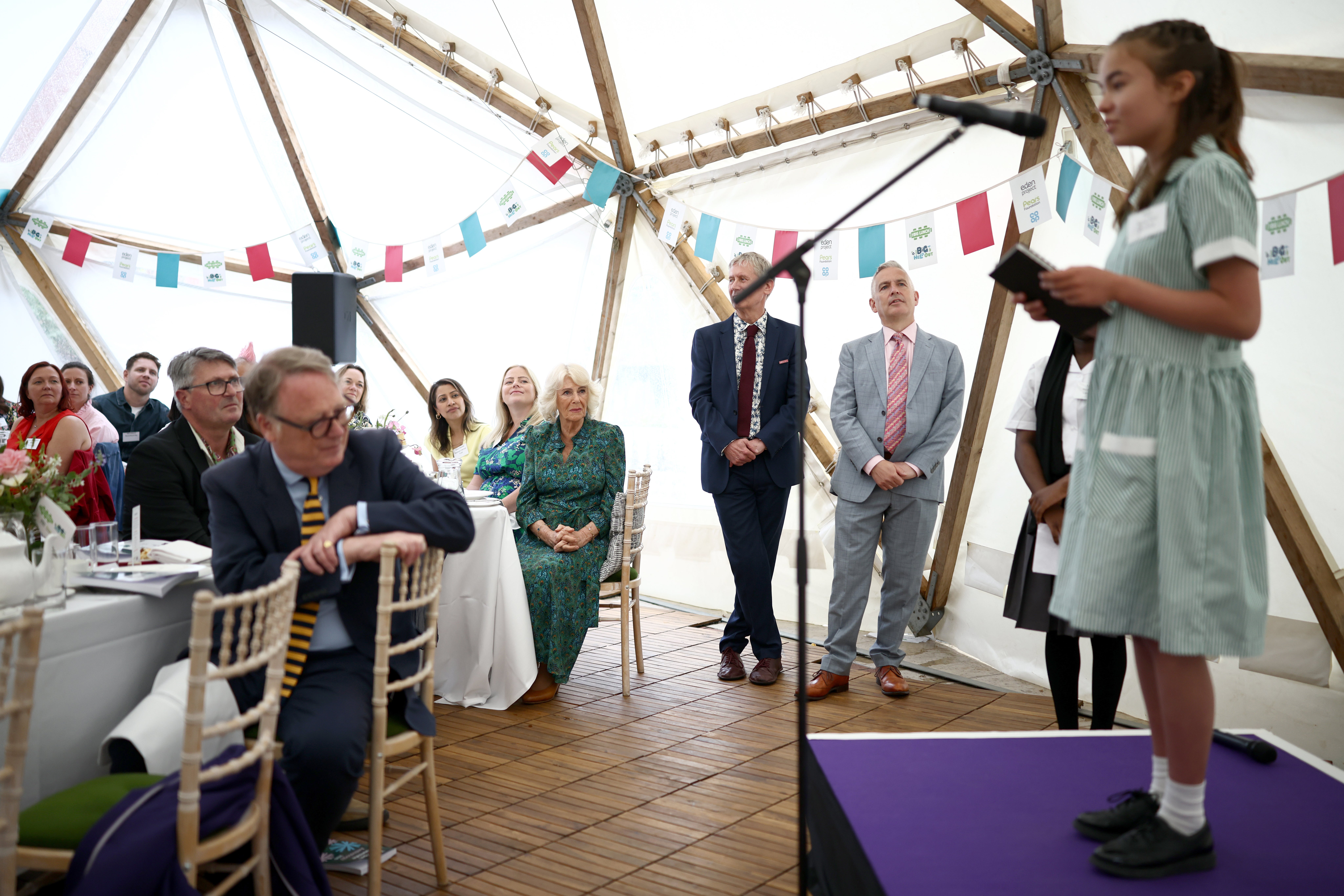 Young Poet Laureate Maya performed a piece she had written especially for the event (Henry Nicholls/PA) (PA Wire)