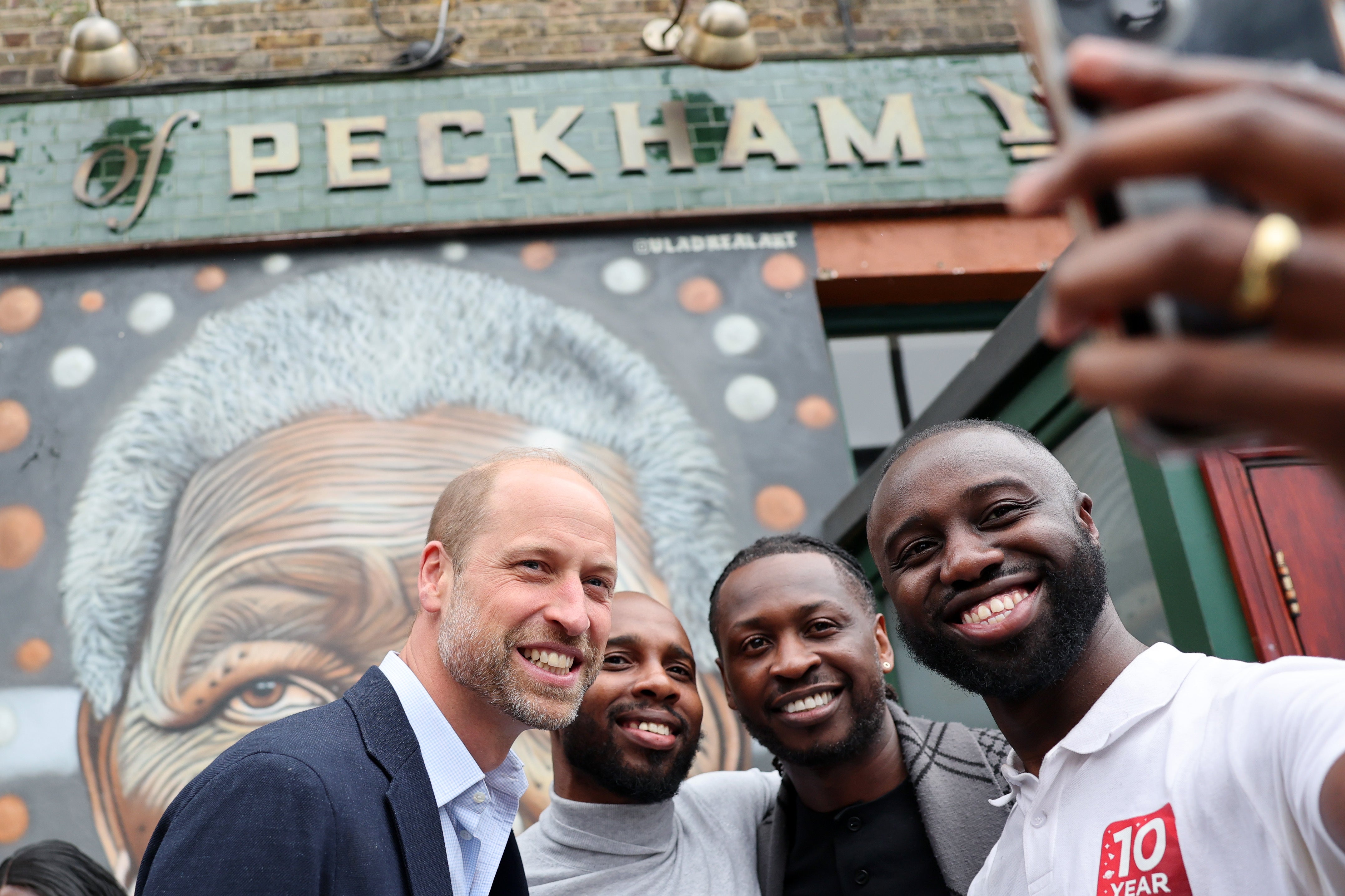 William posed for selfies outside the Prince of Peckham Pub (Chris Jackson/PA)