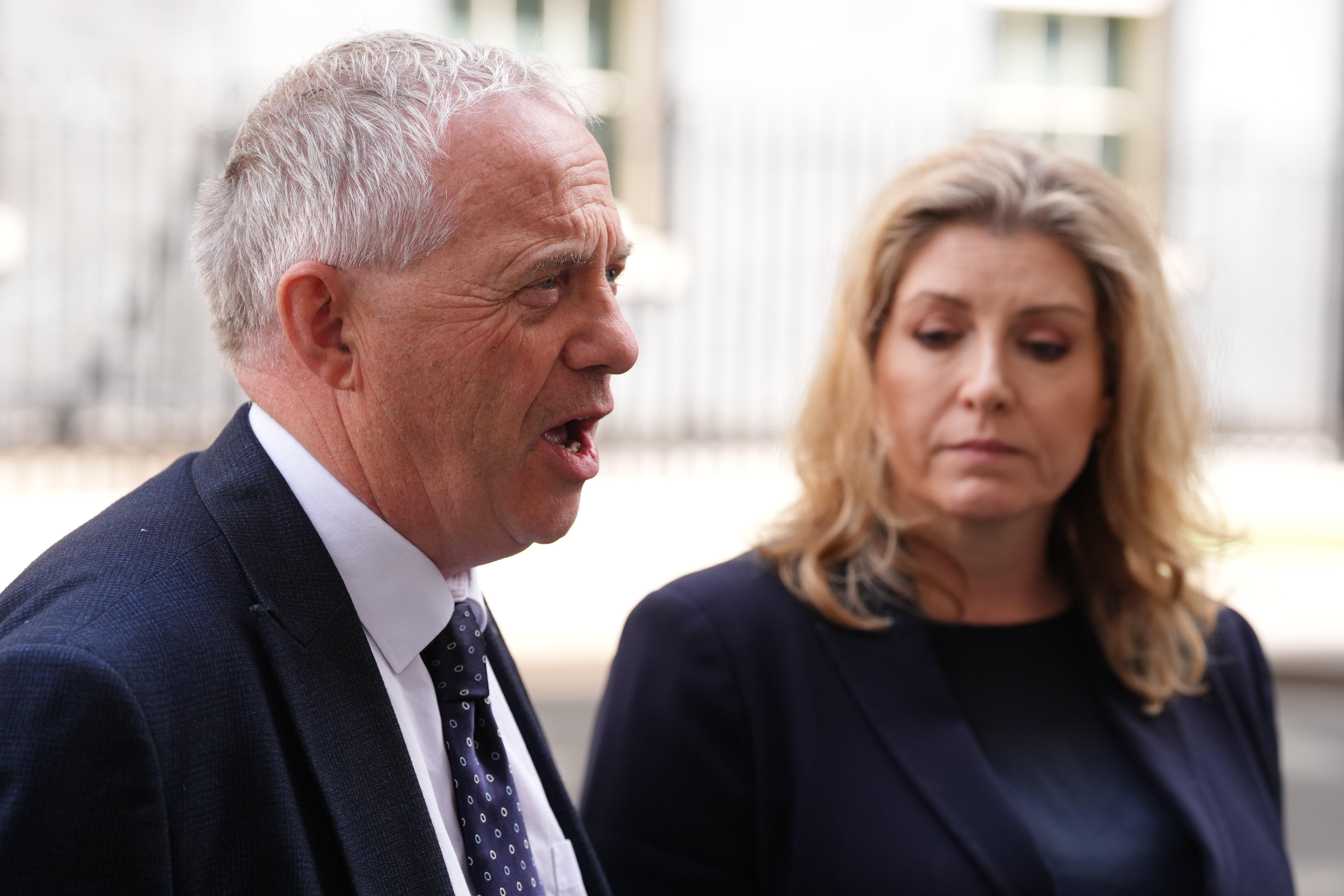 Lord Mann (left) and Penny Mordaunt (right) has previously cautioned about a rise of antisemitism