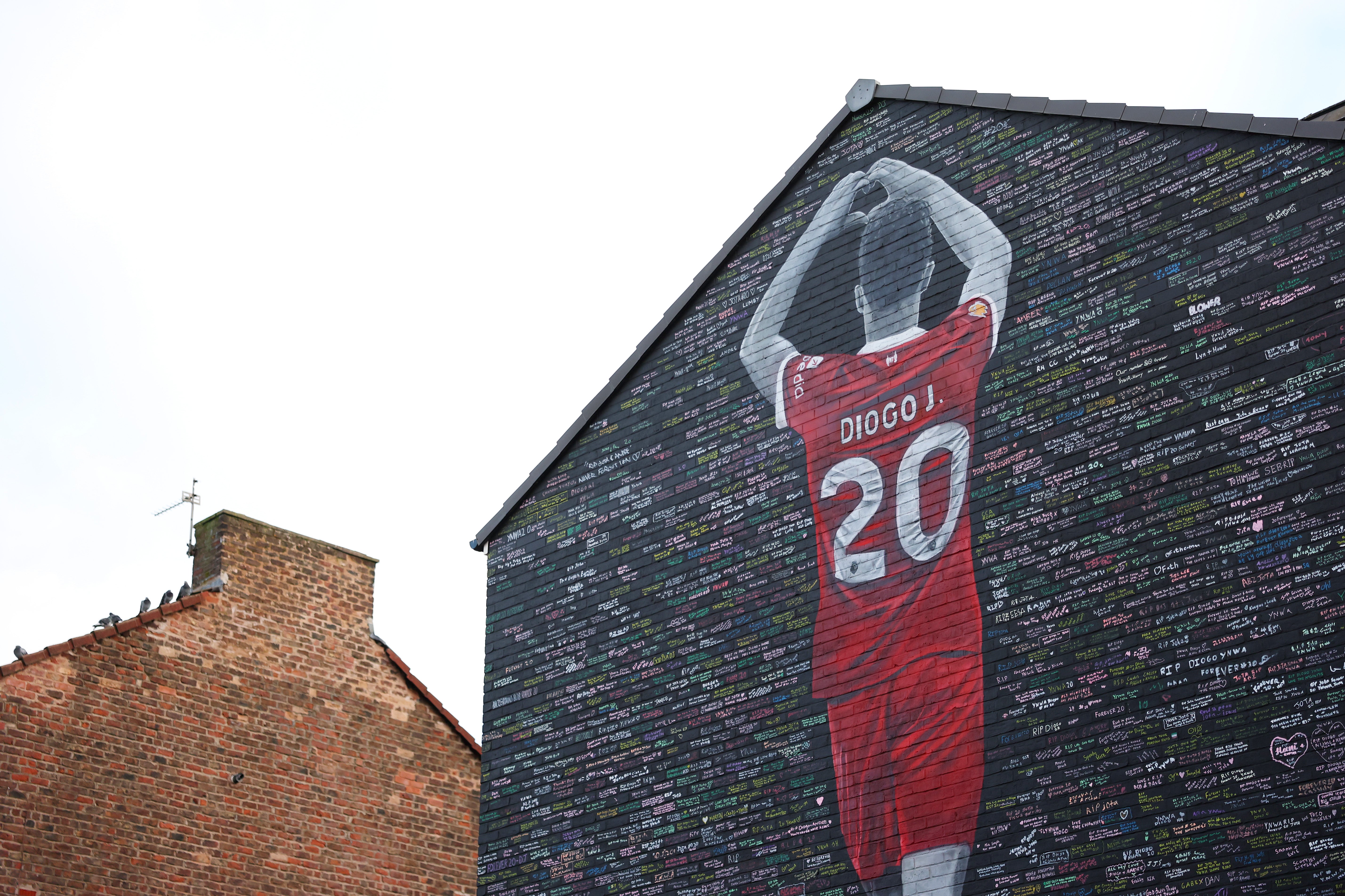 Jota has a mural near Anfield after his tragic death last year