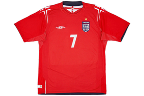 2004-06 England Away Shirt Beckham