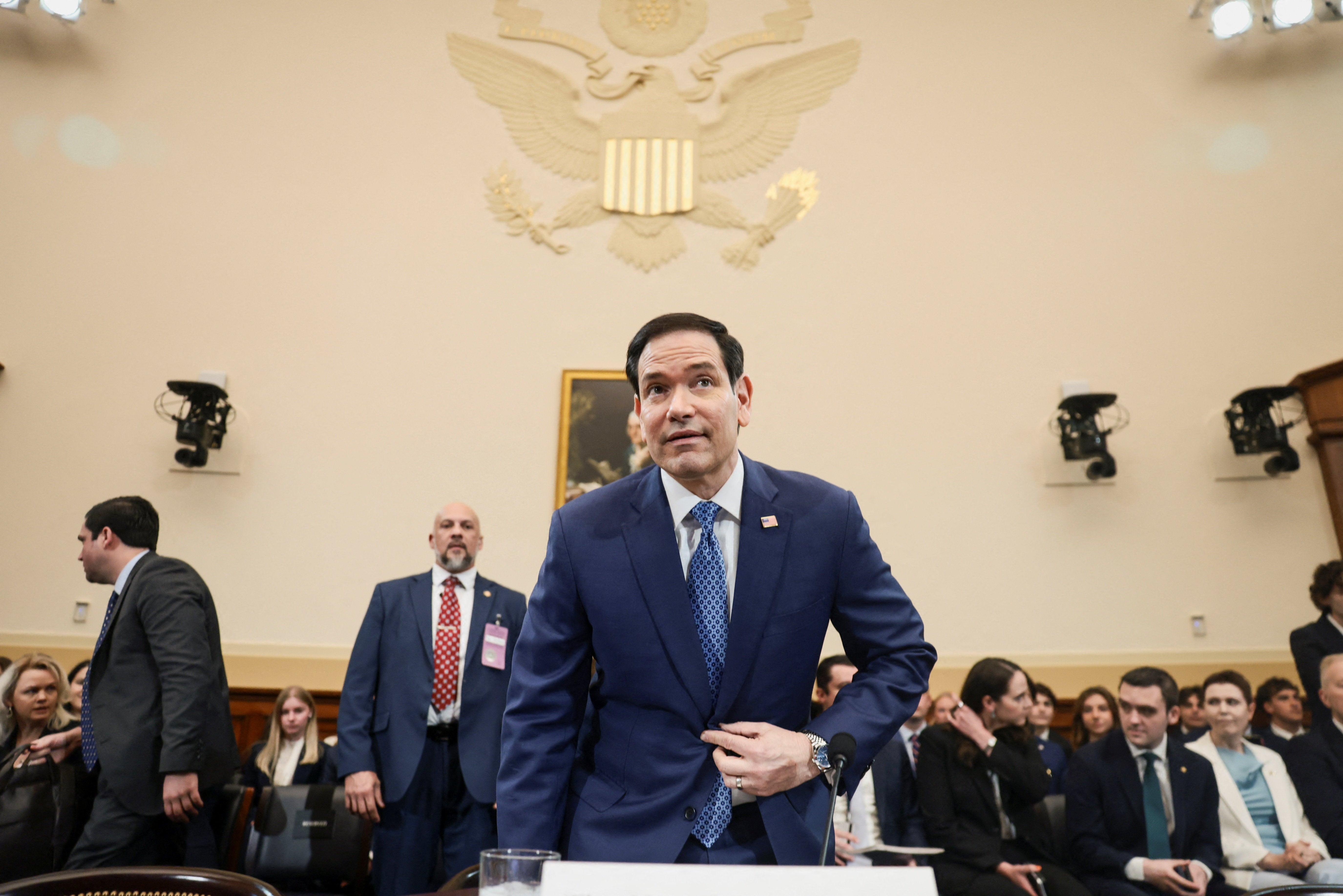 US secretary of state Marco Rubio arrives to testify at a US House Foreign Affairs Committee hearing on president Donald Trump's Fiscal Year 2027 budget request for the Department of State on Capitol Hill in Washington, DC
