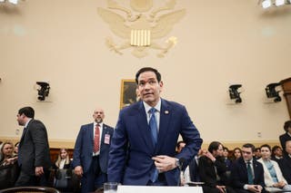 US secretary of state Marco Rubio arrives to testify at a US House Foreign Affairs Committee hearing on president Donald Trump's Fiscal Year 2027 budget request for the Department of State on Capitol Hill in Washington, DC