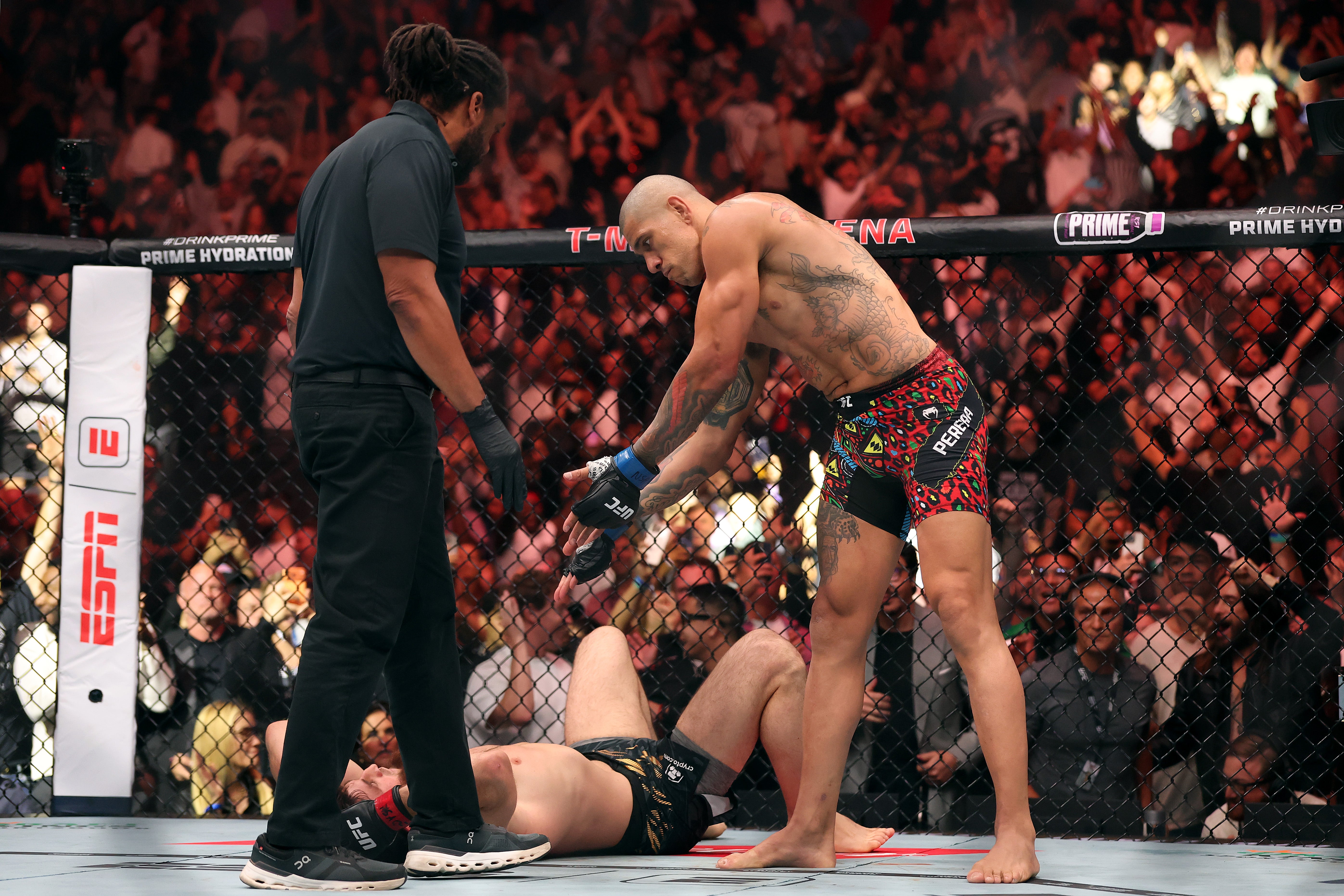 Pereira stopped Magomed Ankalaev in short order in their October rematch