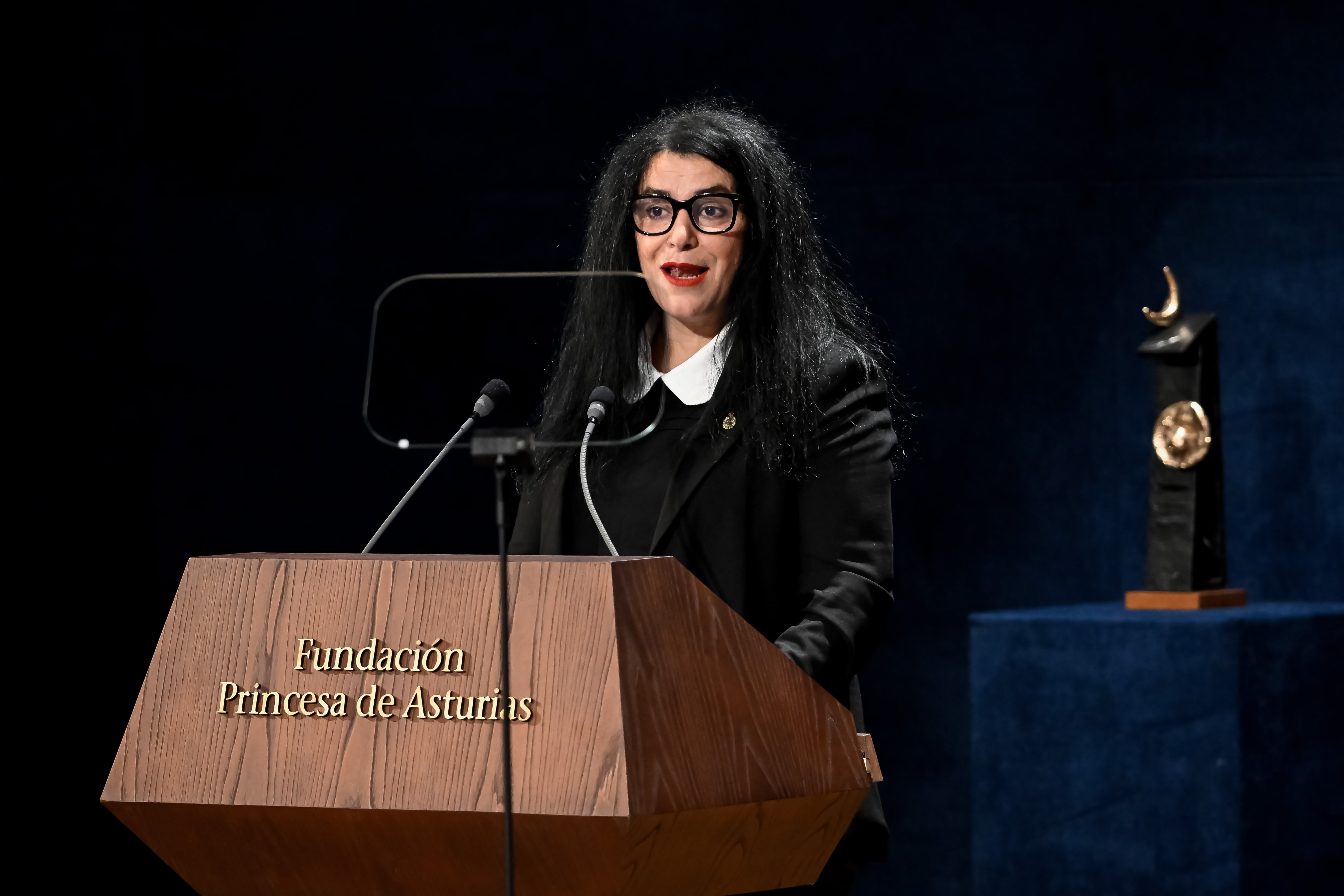Marjane Satrapi at the 2024 Princess of Asturias award ceremony (Getty)
