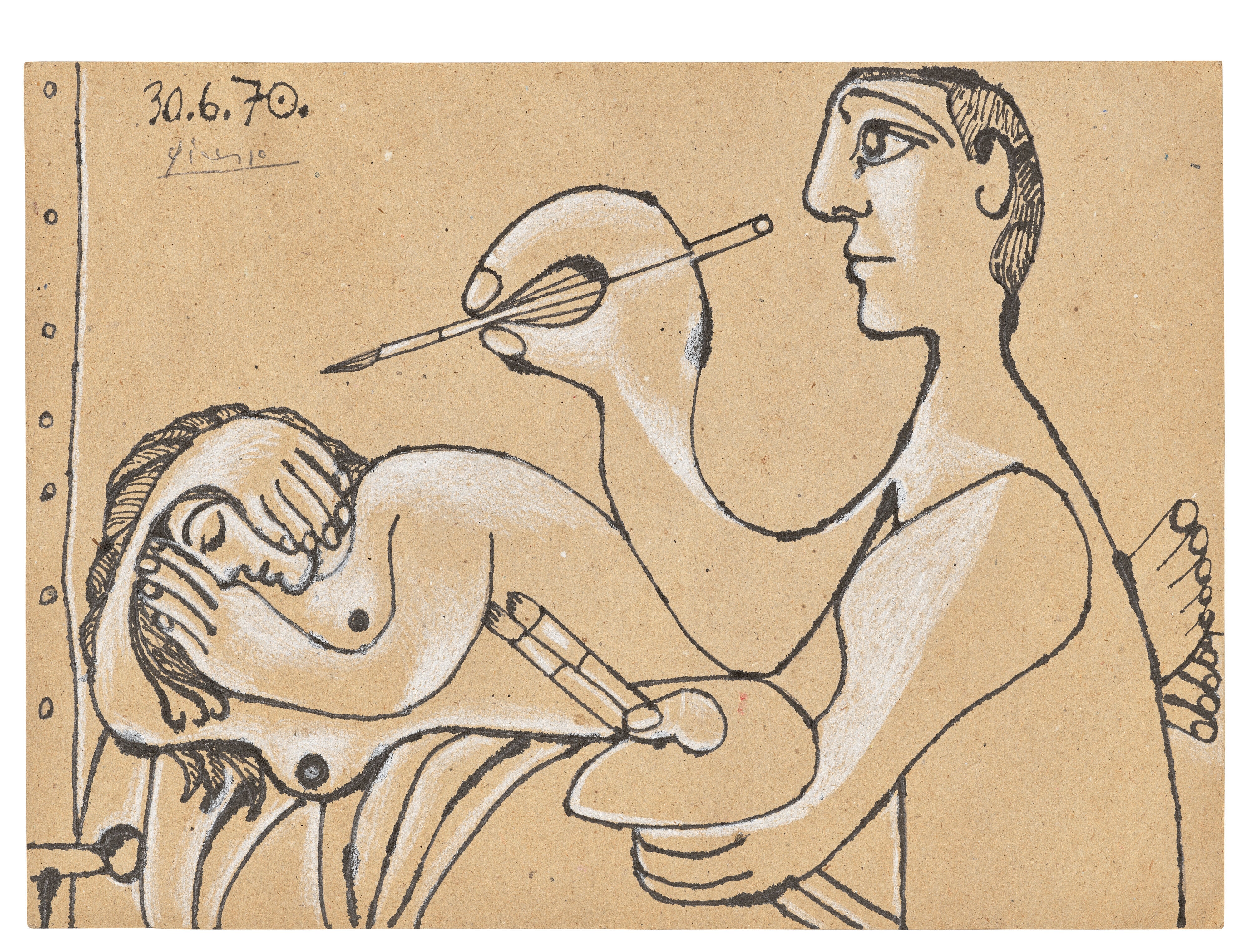Pablo Picasso's Le Peintre Et Son Modele, which will also feature at the auction, is expected to fetch up to £180,000