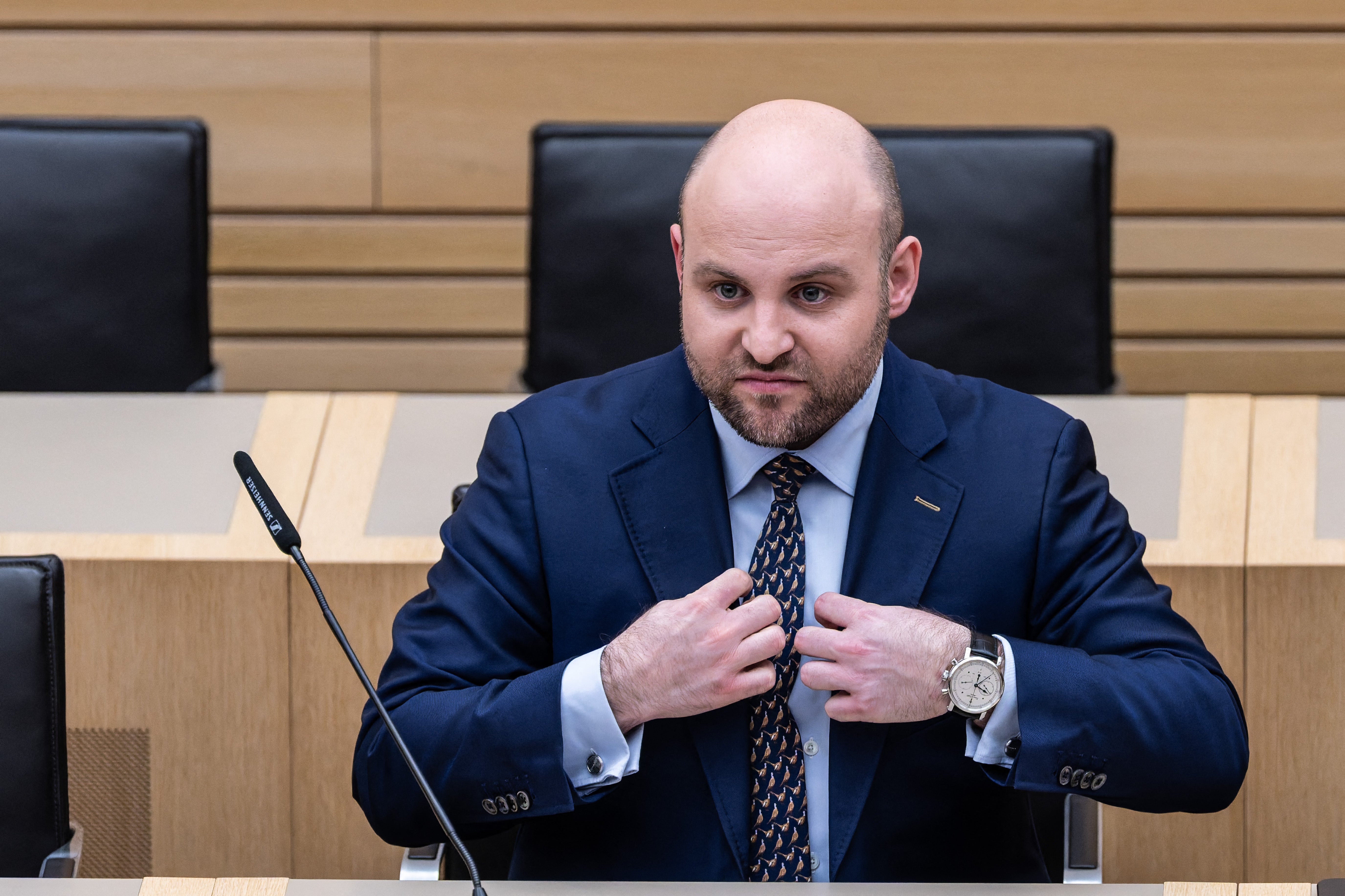 Markus Frohnmaier in Stuttgart in March