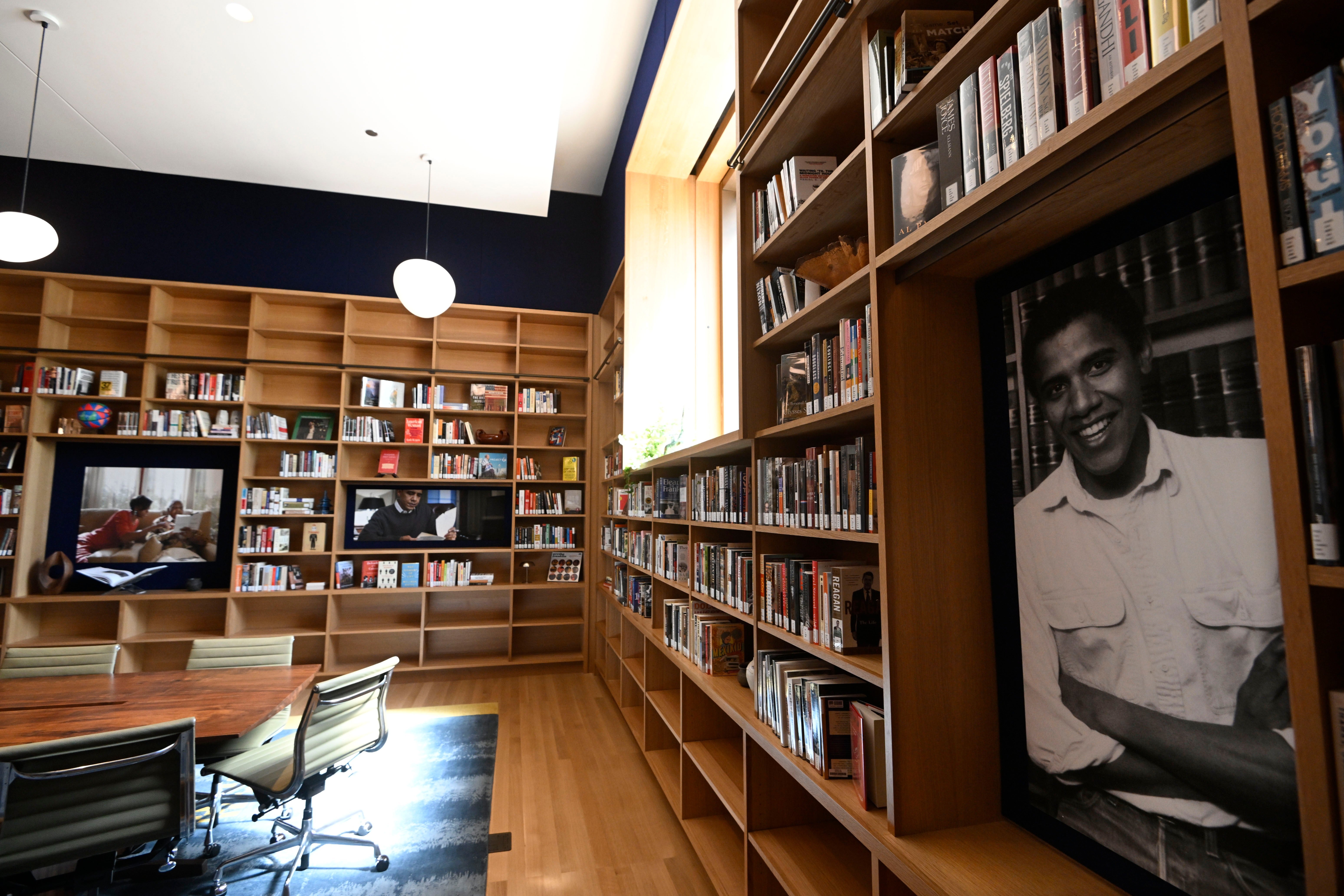 The President's reading room at the Chicago Public Library at the Obama Presidential Center
