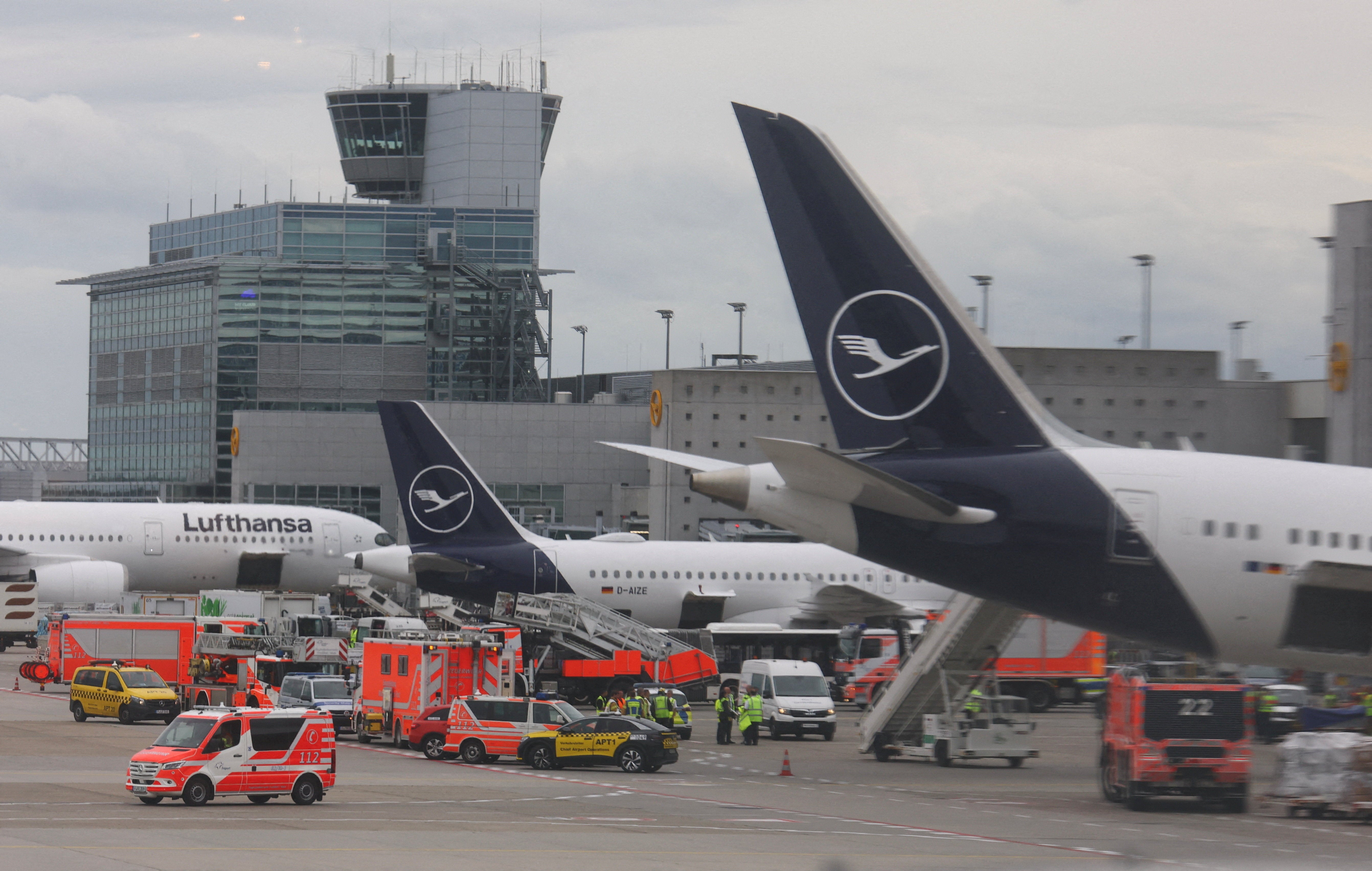 Several injured at Frankfurt Airport as front wheel of Lufthansa jet collapses