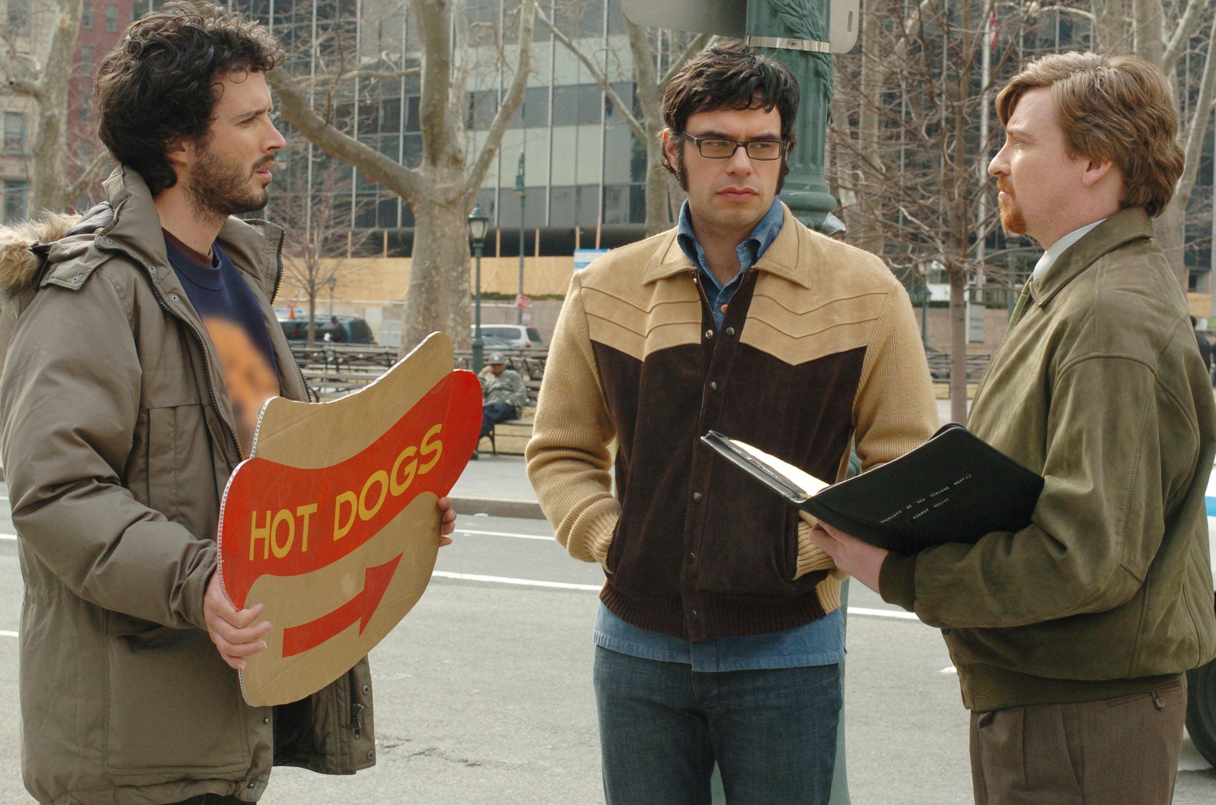 Taking off: Bret McKenzie, Clement and Rhys Darby in ‘Flight of the Conchords’ (Hbo/Kobal/Shutterstock)