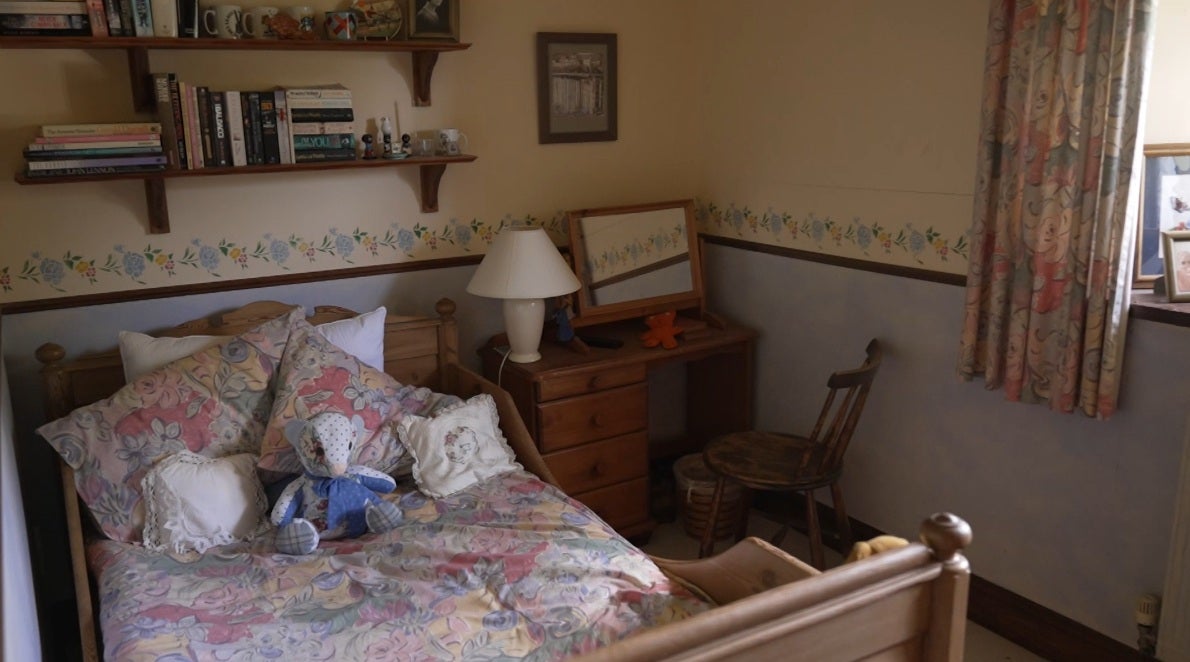 Inside Melanie's old bedroom at her family home. The room has barely changed since she disappeared