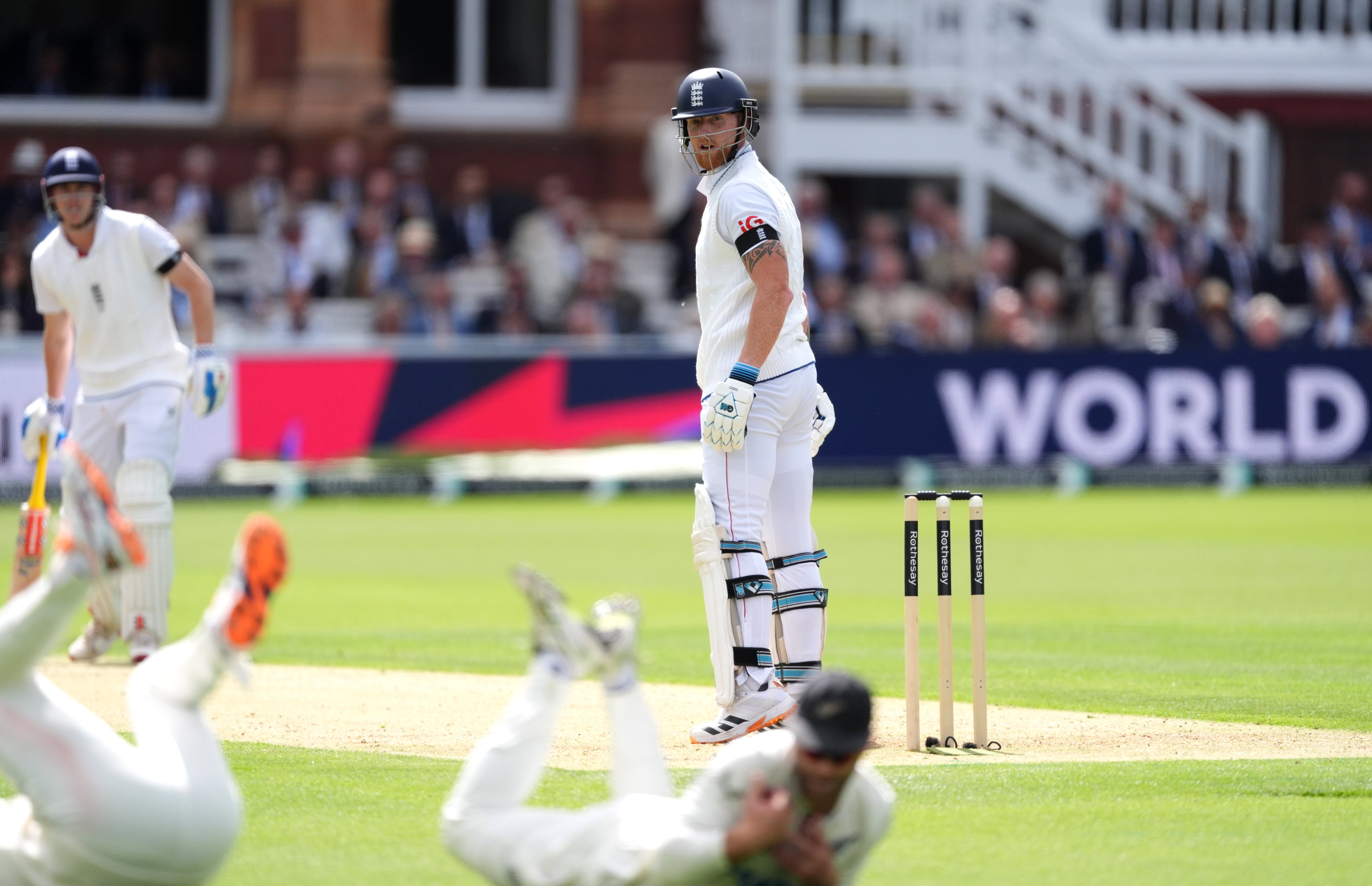 Ben Stokes was caught out by New Zealand’s Kane Williamson on a difficult day one for England (Ben Whitley/PA) (PA Wire)
