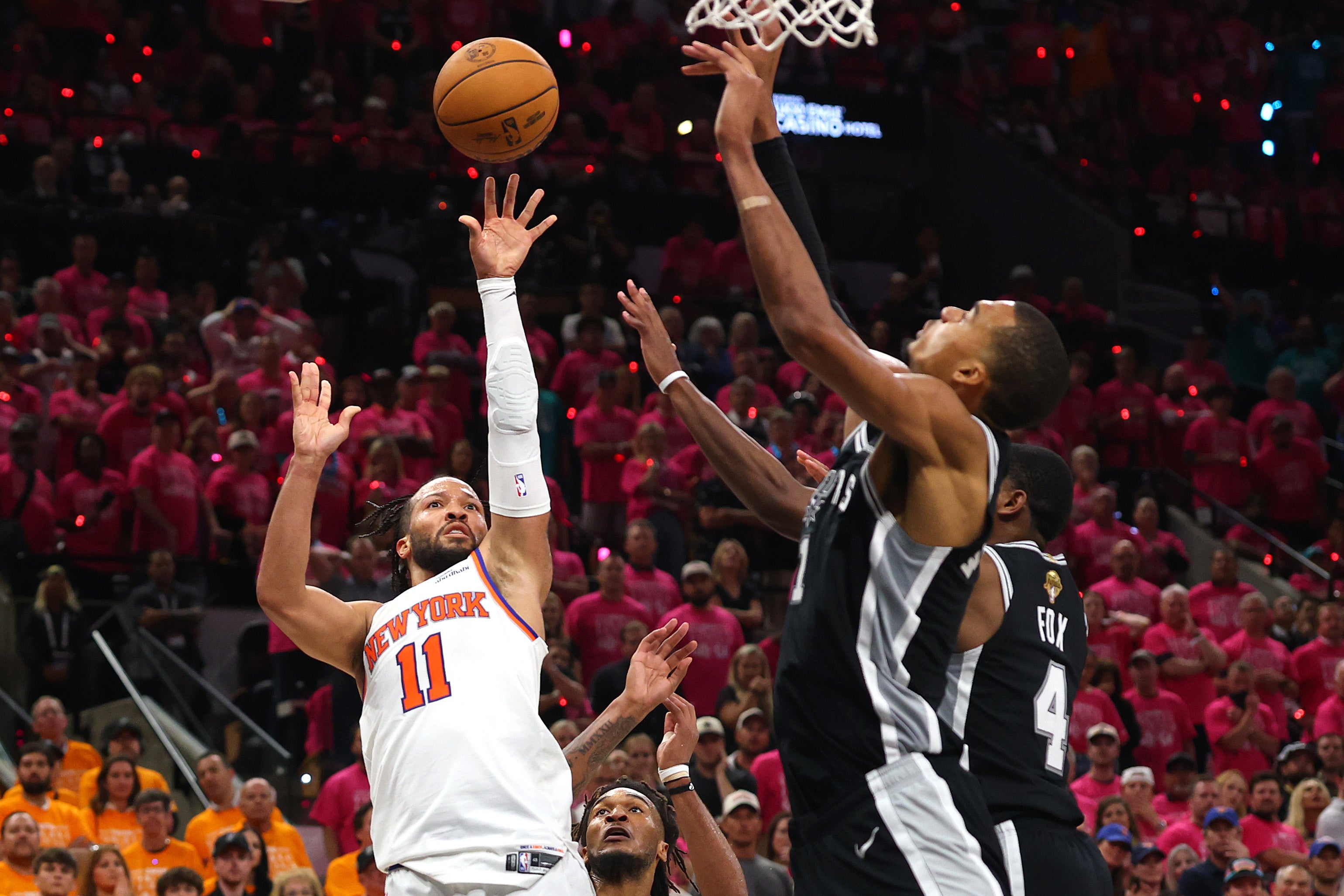 NBA finals games 3 and 4 will be played on the New York Knicks' home court at Madison Square Garden in Manhattan
