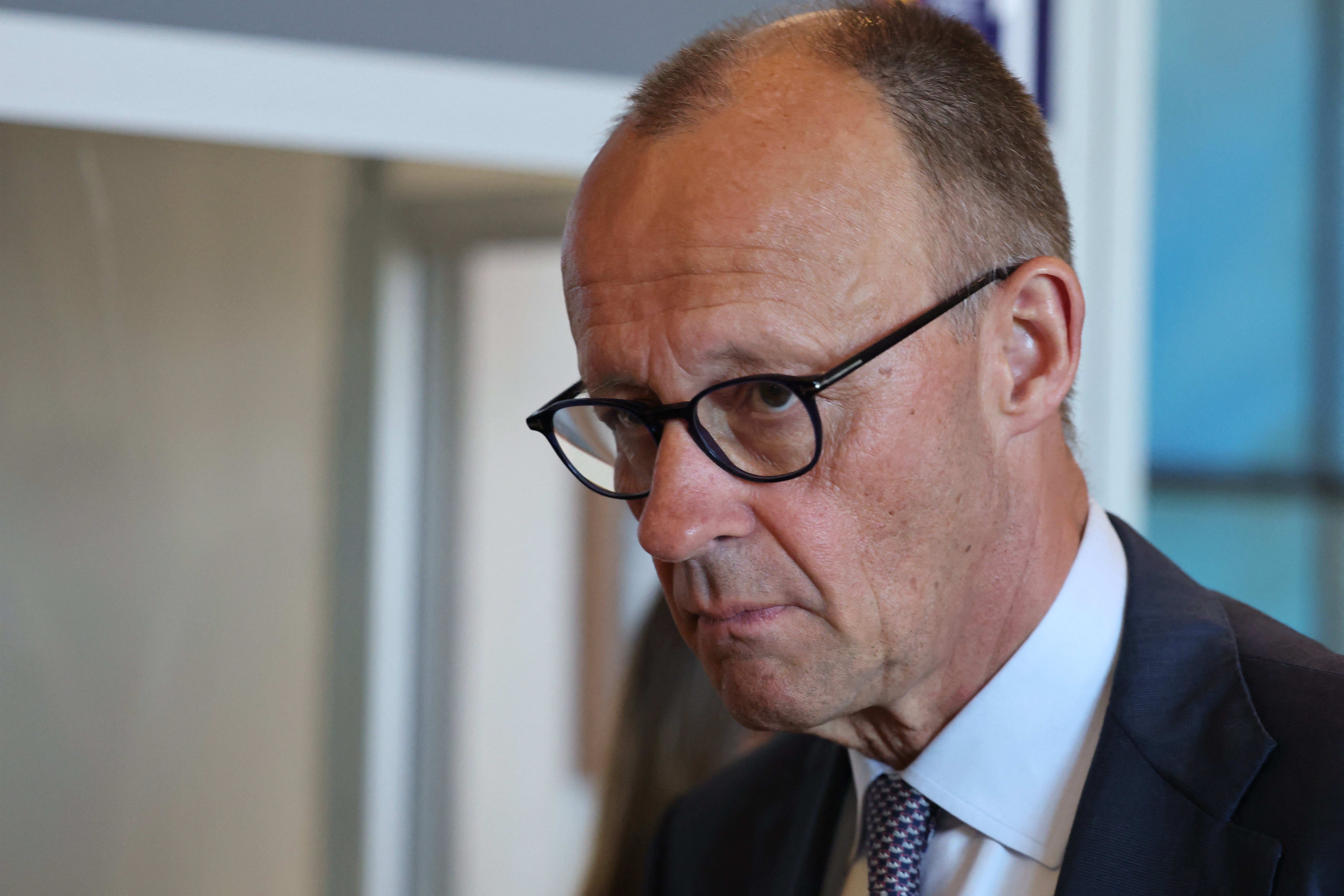 Germany's Chancellor Friedrich Merz arrives ahead of the EU-Western Balkans Summit at Porto Montenegro in Tivat (AFP/Getty)