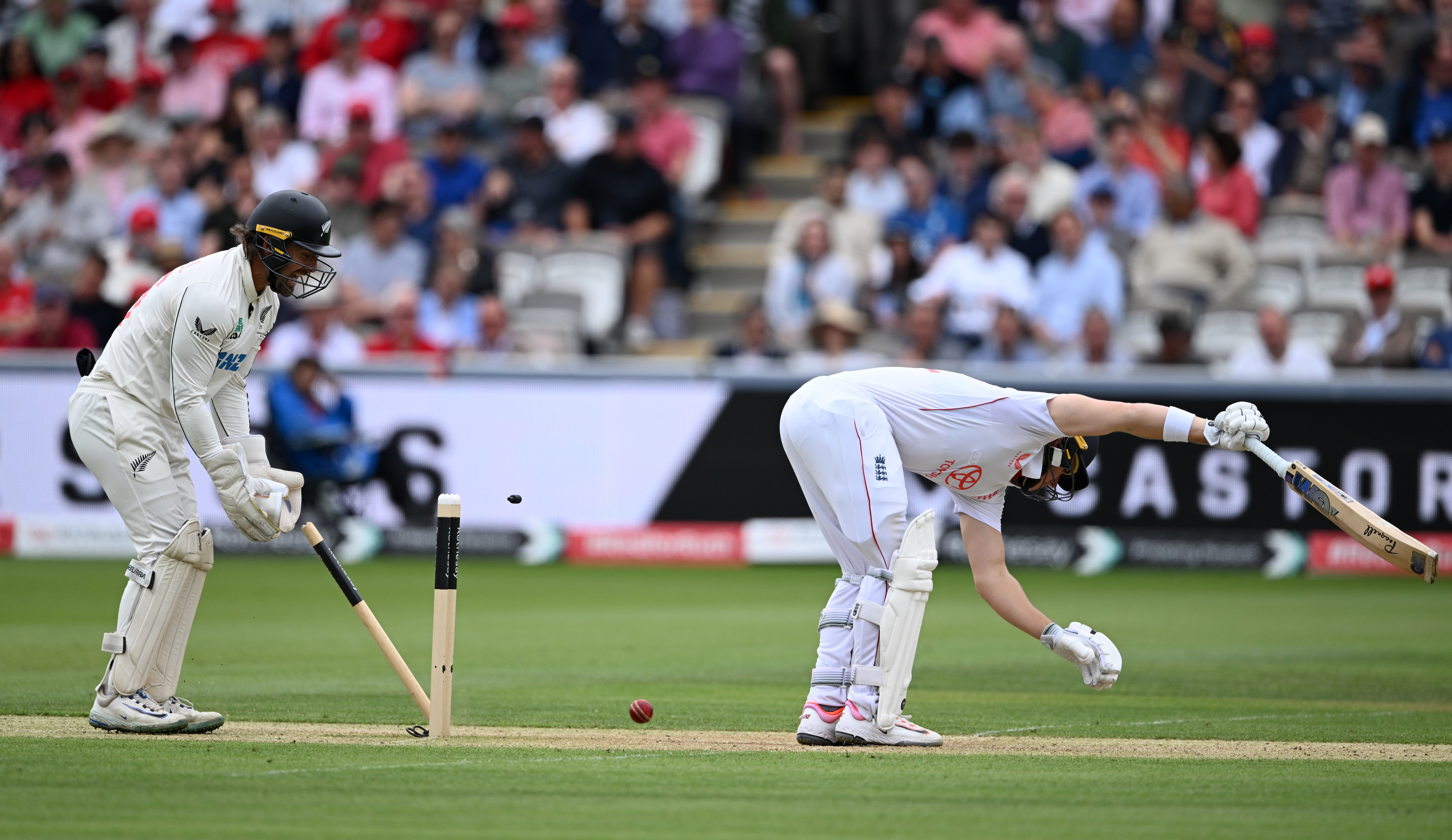 Jacob Bethell was bowled by one that kept low at Lord's
