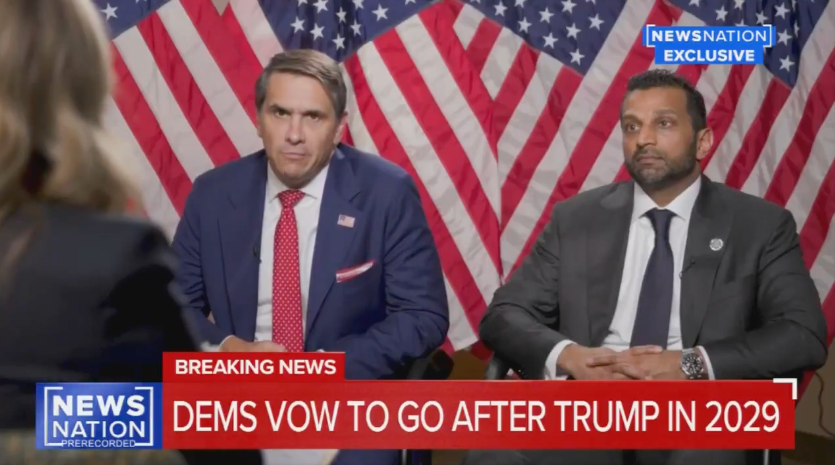 'I worry about Democrats, some Democrats, coming out and actually already forecasting what they’re gonna try to do if they get leadership again,' Blanche, sitting alongside FBI director Kash Patel, told NewsNation host Katie Pavlich