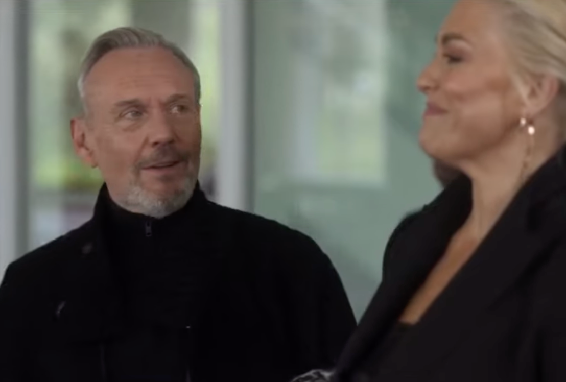 Anthony Head as Rupert Mannion, alongside Hannah Waddingham, in the Apple TV+ comedy ‘Ted Lasso’ (Apple TV+)