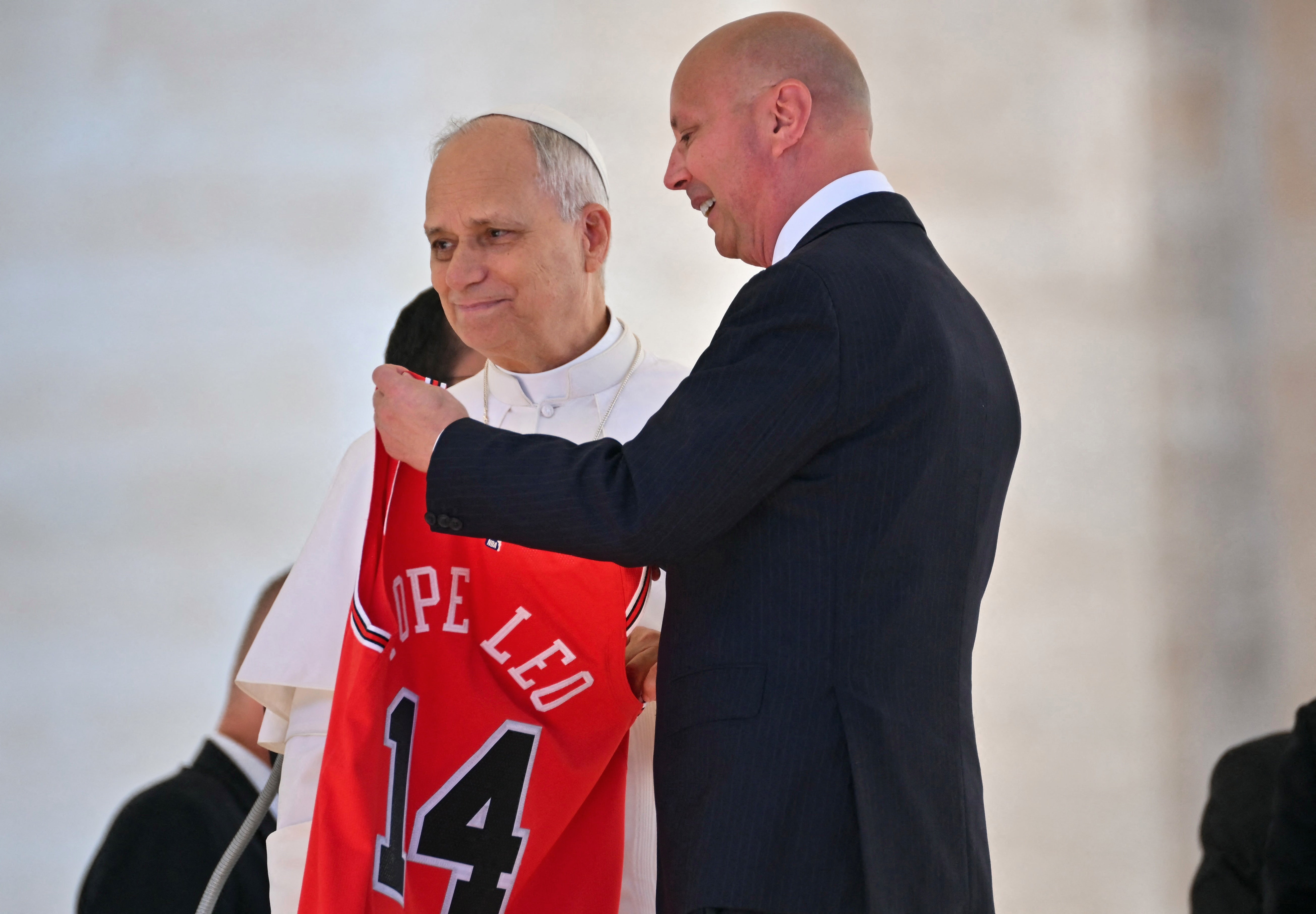 Pope Leo XIV has also received a Chicago Red Bull jersey bearing the number 14