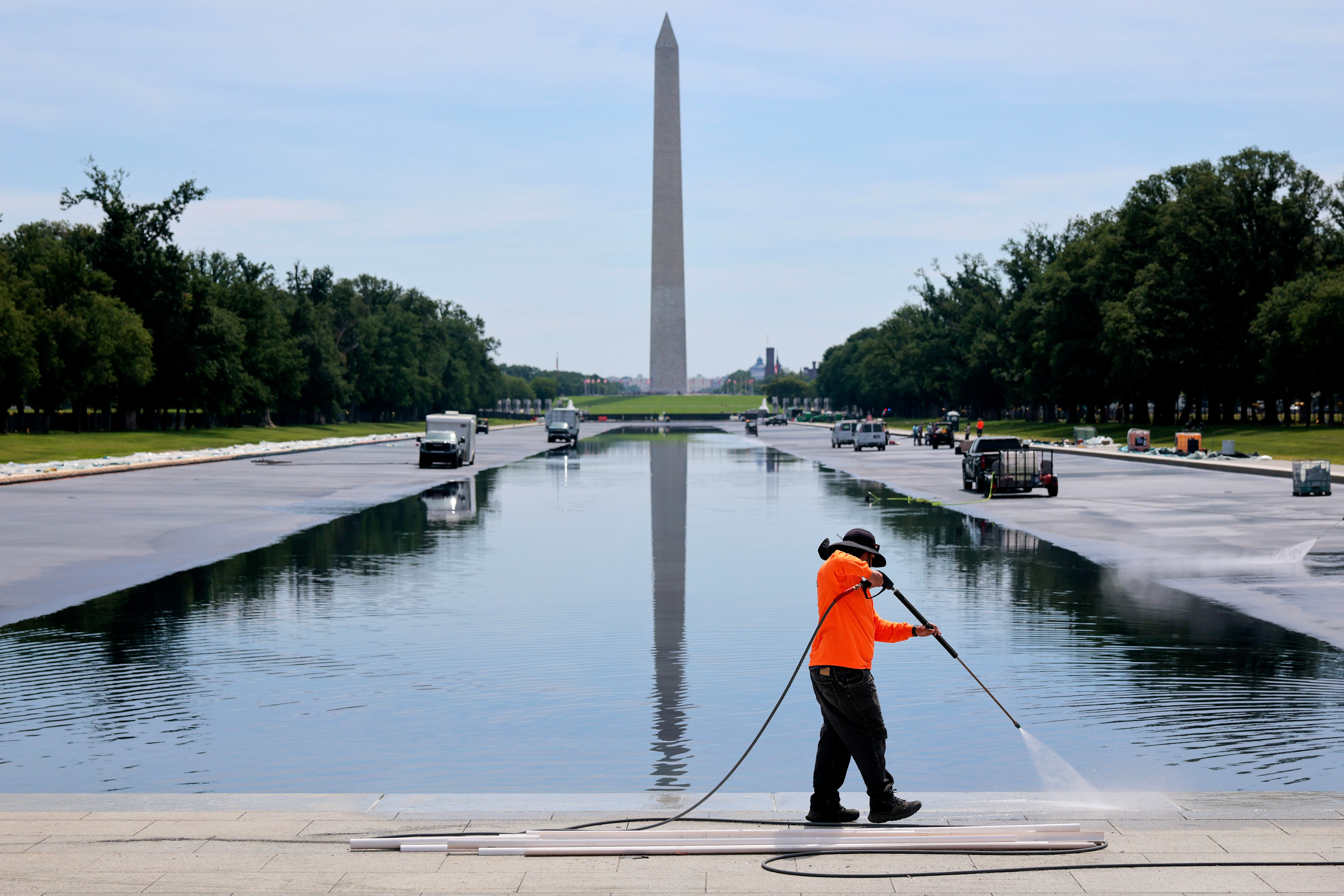 Trump called the pool 'the most beautiful thing that you've ever seen' at Friday's event