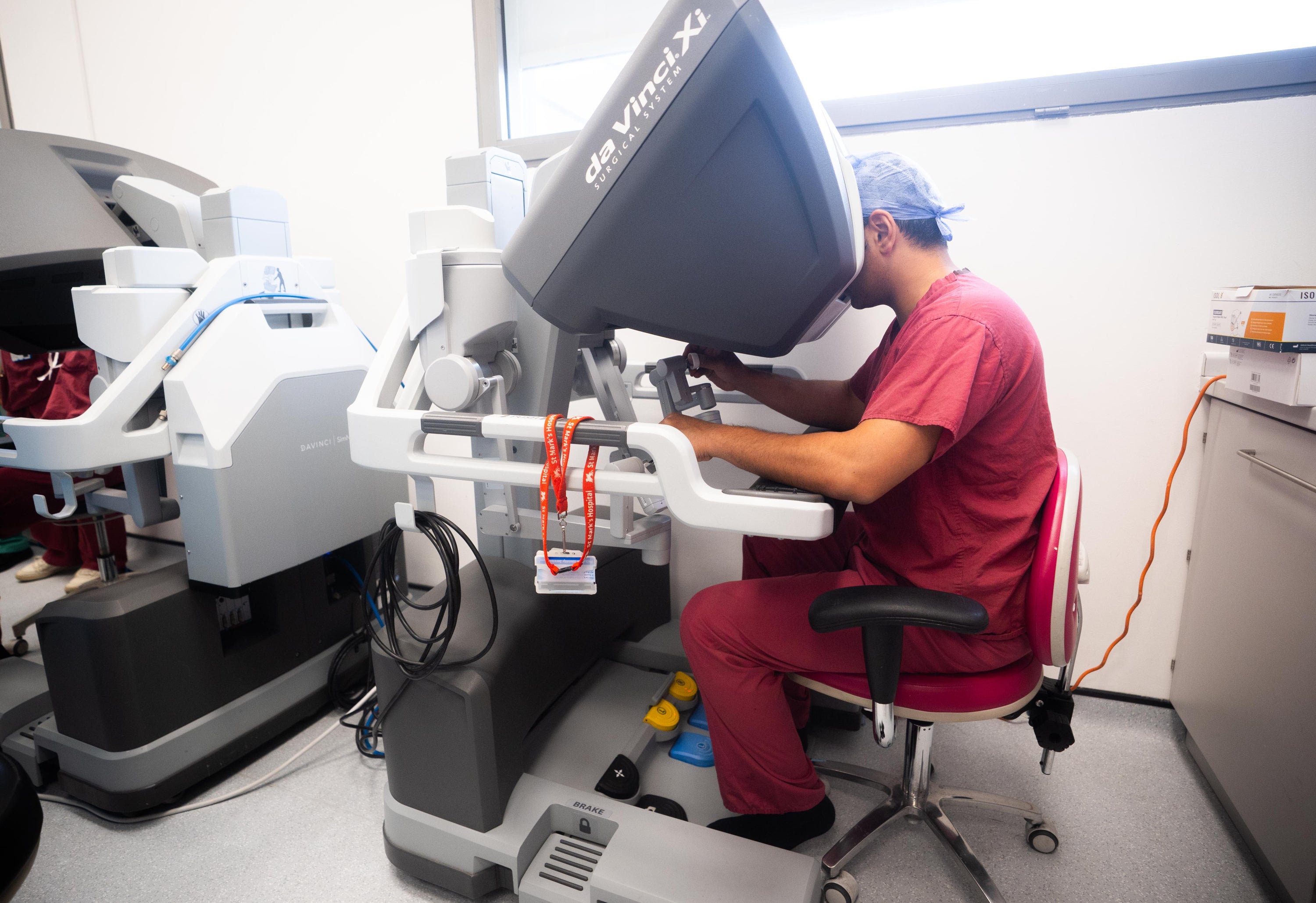 Consultant surgeon Kapil Sahnan described the tool as an ‘extra helping arm’ (James Manning/PA) (PA Wire)