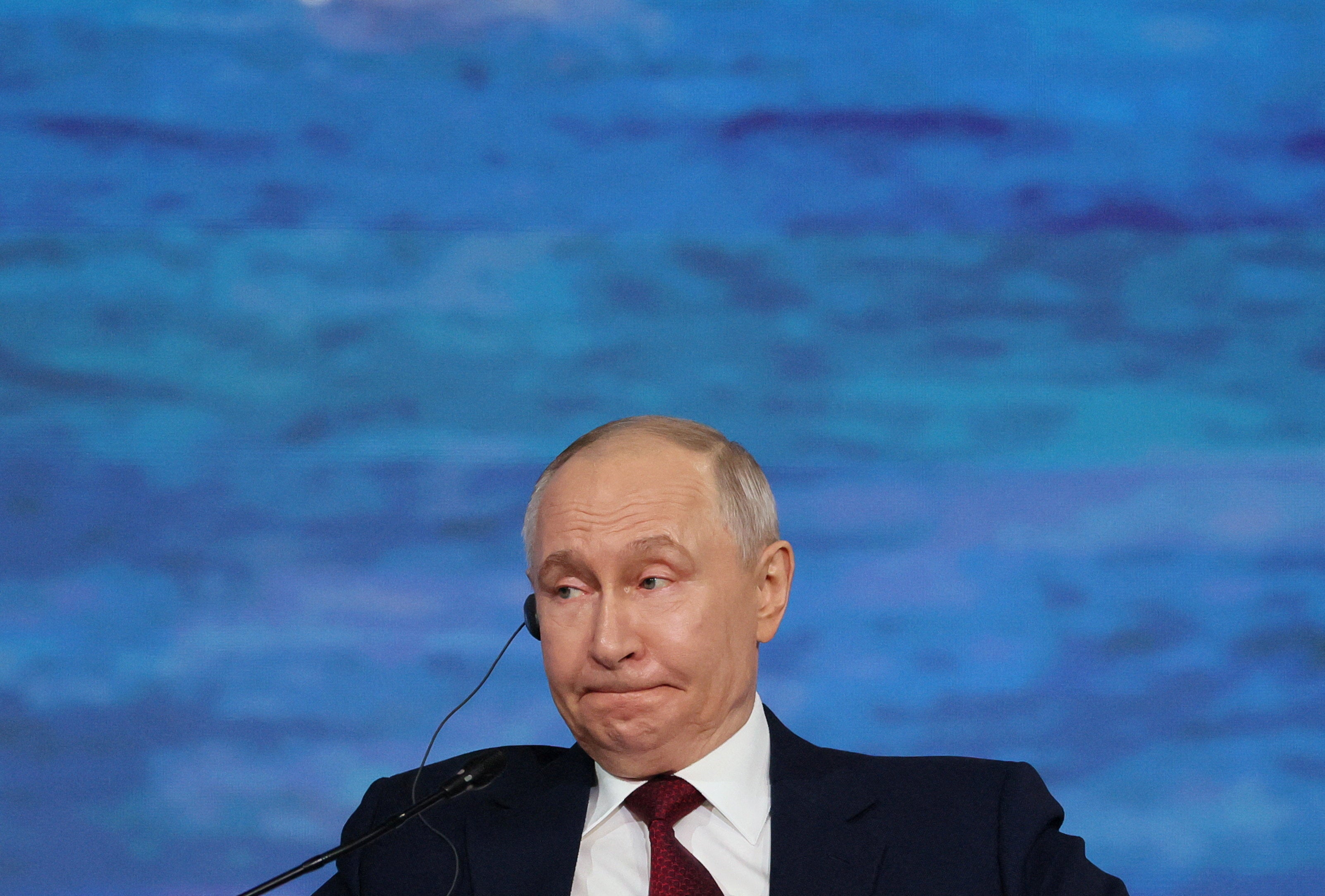 Russia's president Vladimir Putin attends a plenary session of the St Petersburg International Economic Forum in Saint Petersburg, Russia 5 June 2026 (Reuters)