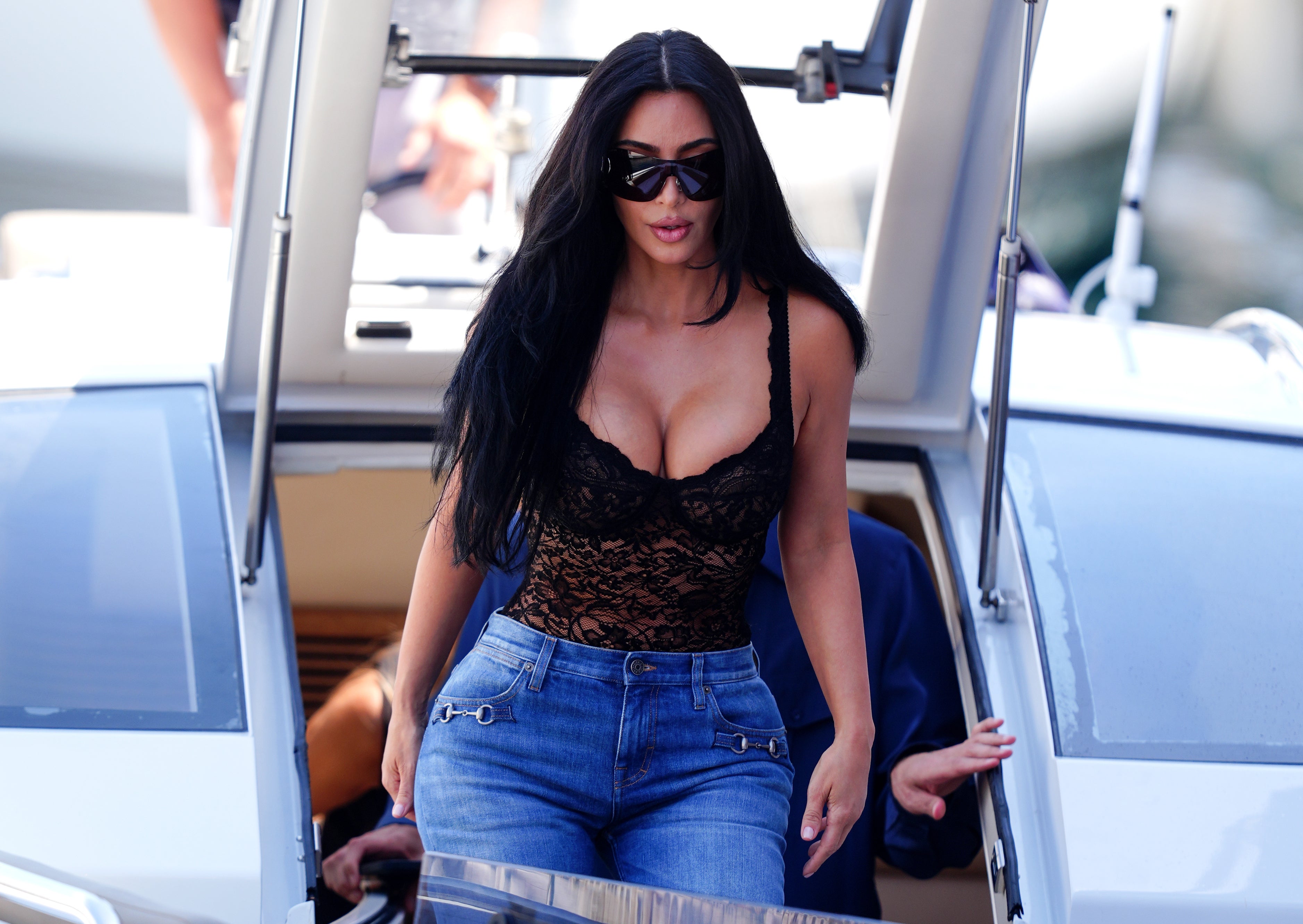 Kim Kardashian has arrived in Monaco to support Lewis Hamilton (David Davies/PA)