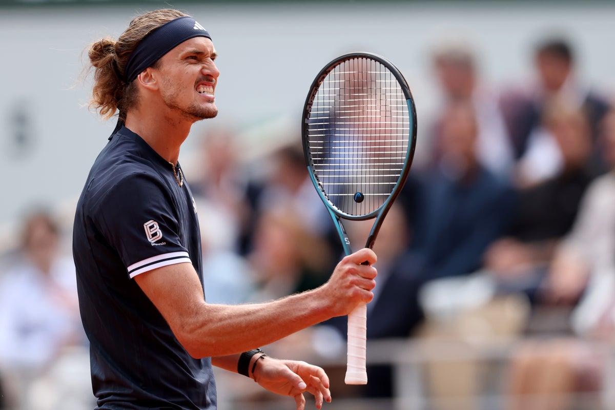 French Open final LIVE: Alexander Zverev battles to break gr