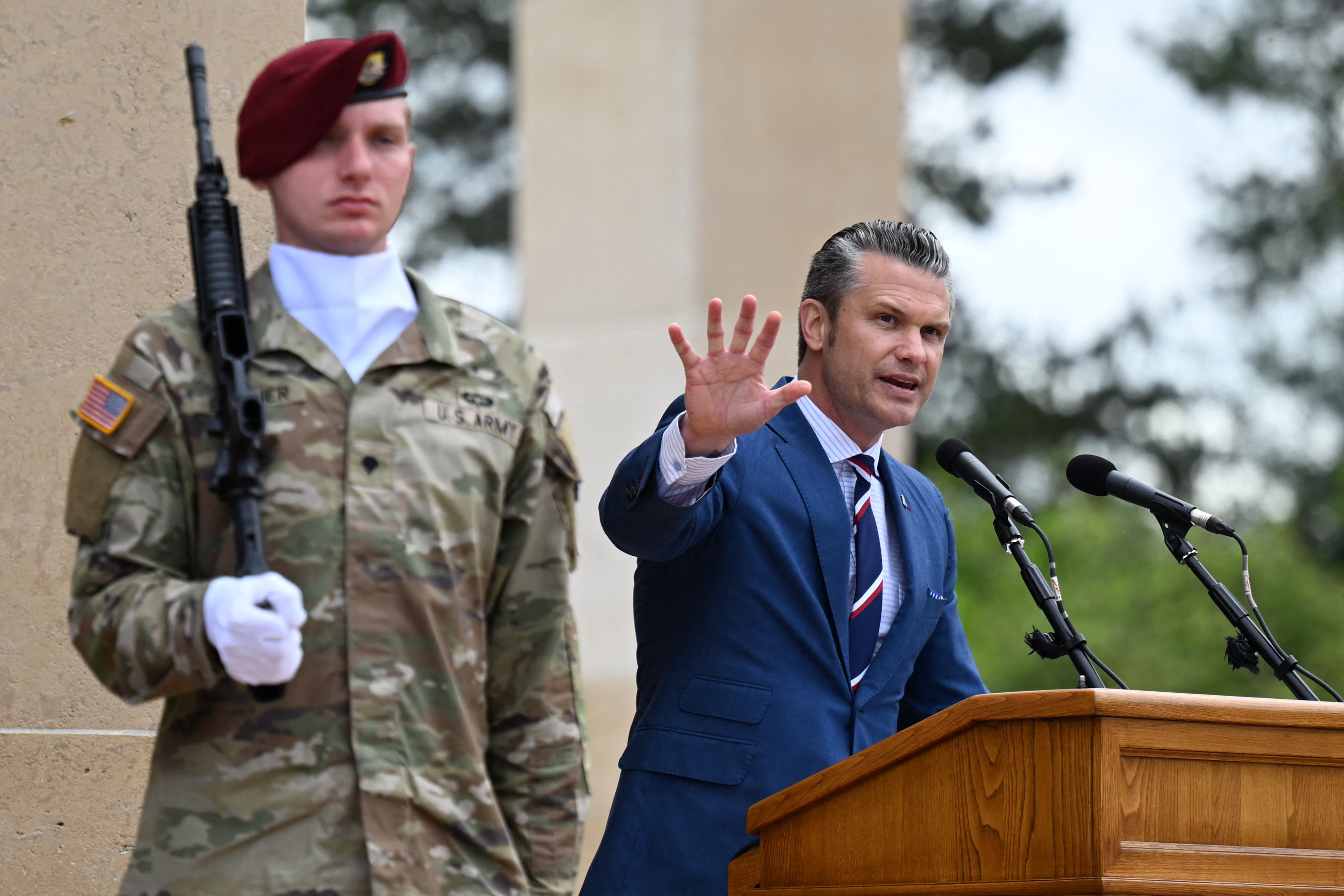 During his speech, Hegseth compared immigration to an ‘invasion’ arriving on European shores