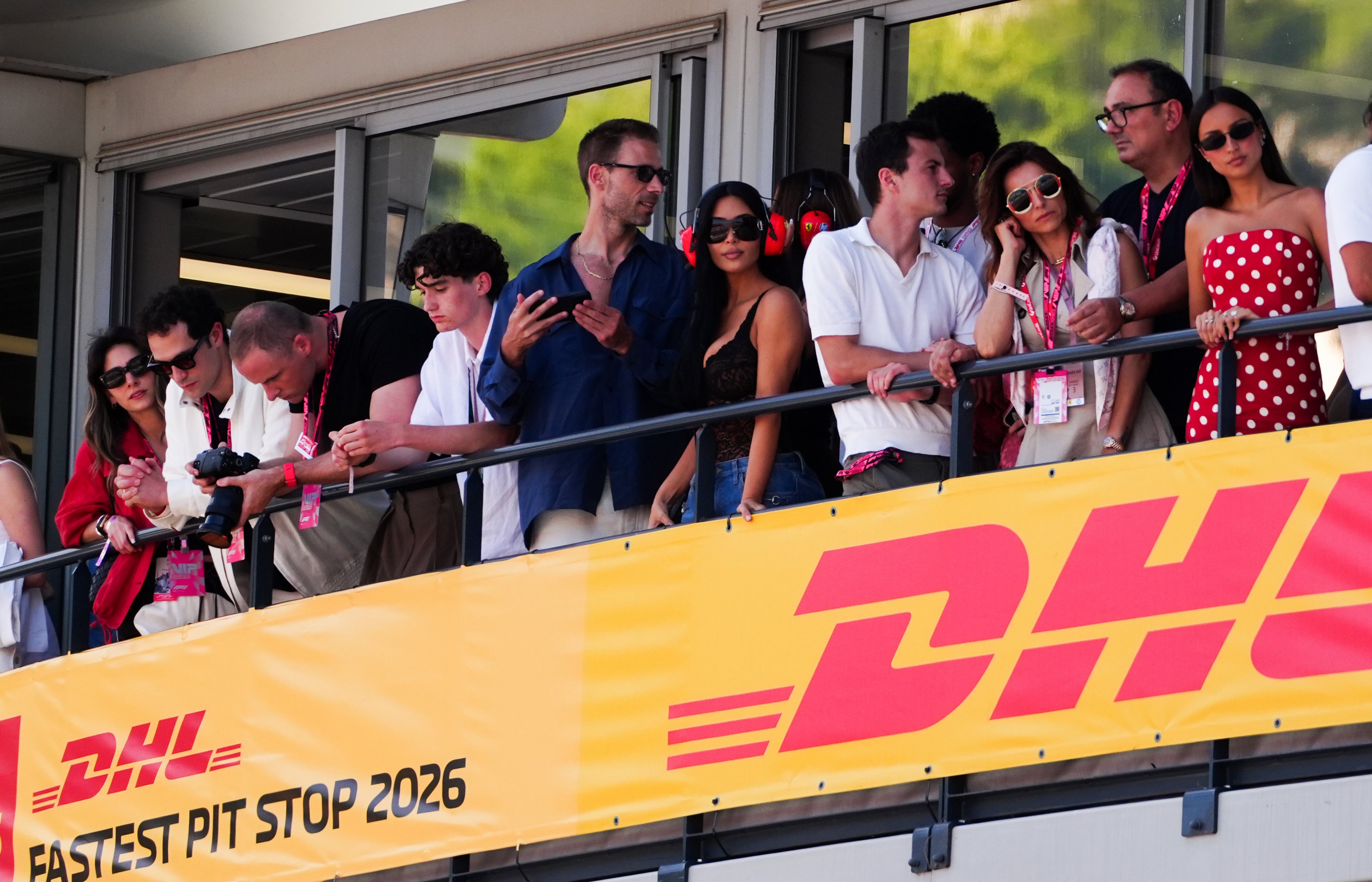 Kim Kardashian watching qualifying for the Monaco Grand Prix (David Davies/PA)