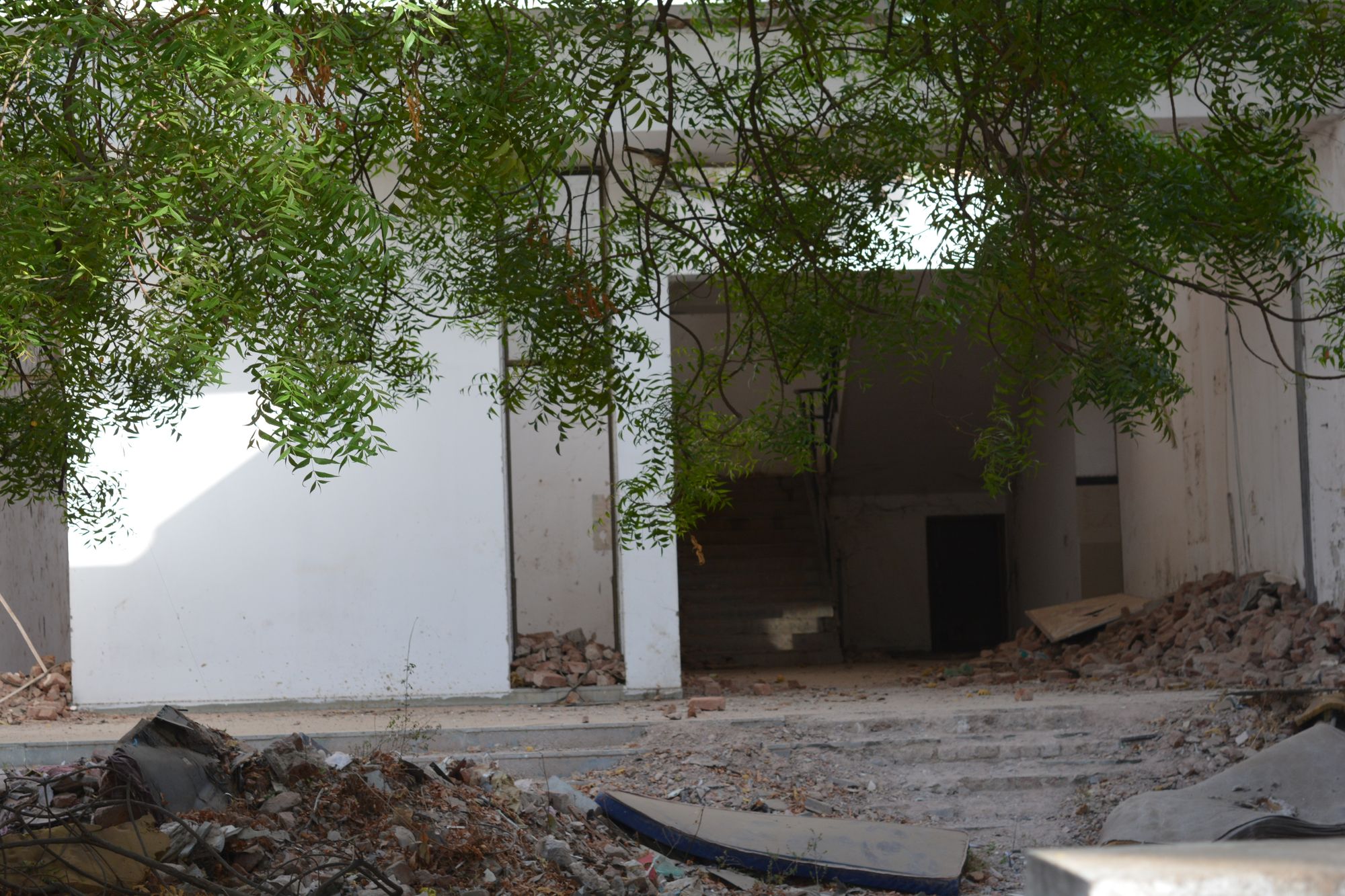 The entrance to a hostel compound in BJ Medical College where Gitaben Patel cooked food